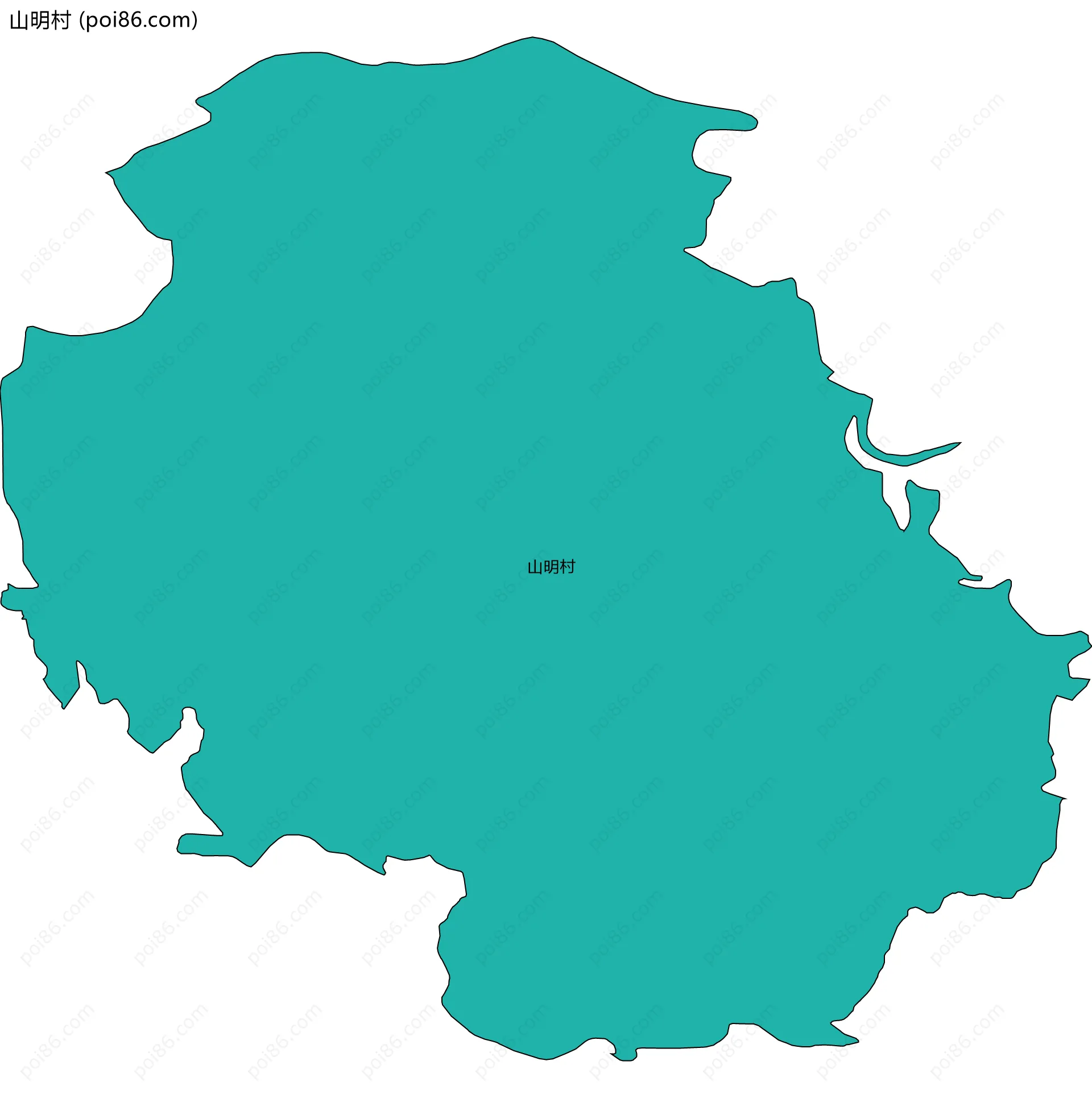 山明村边界地图