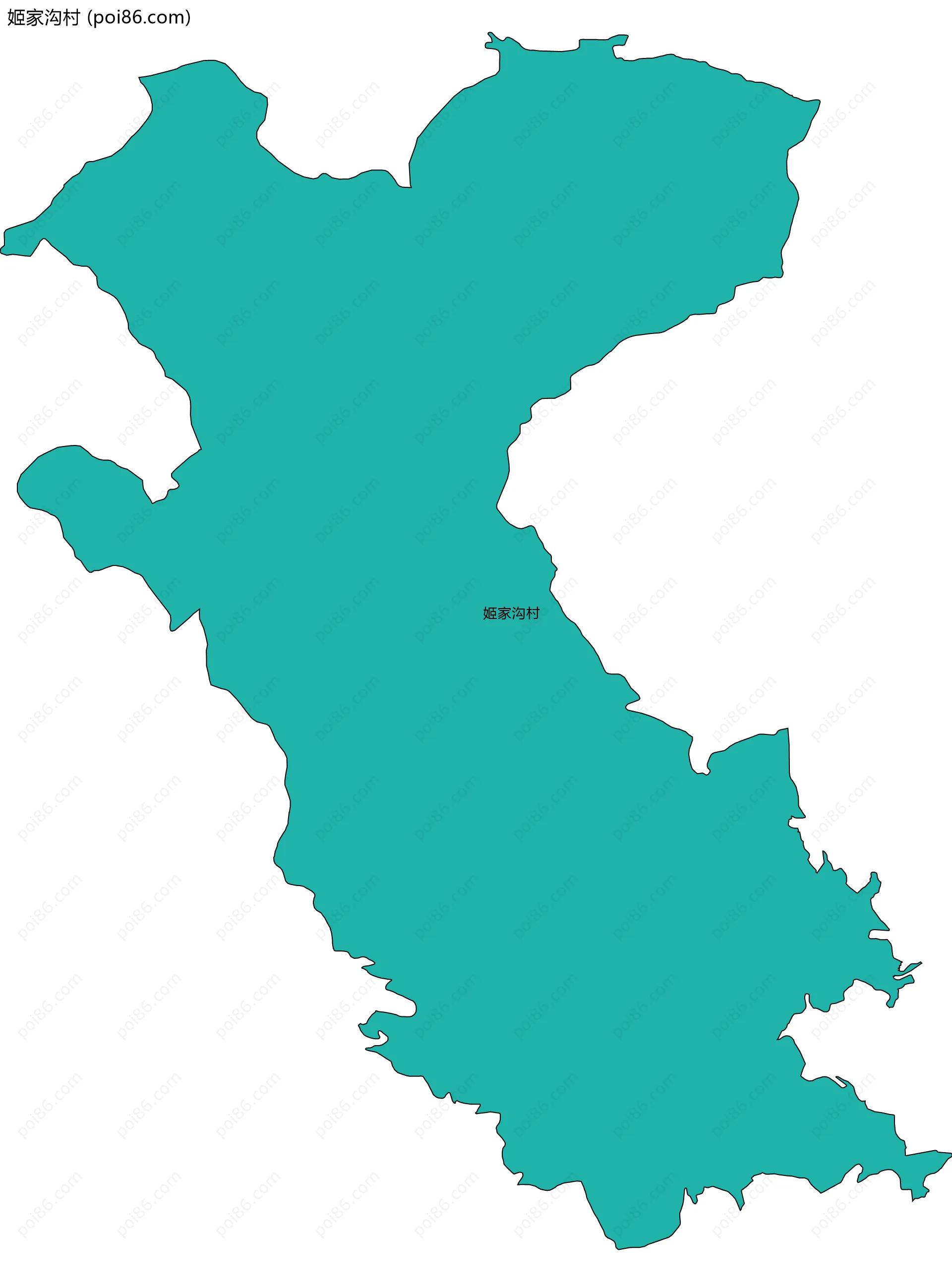 姬家沟村边界地图