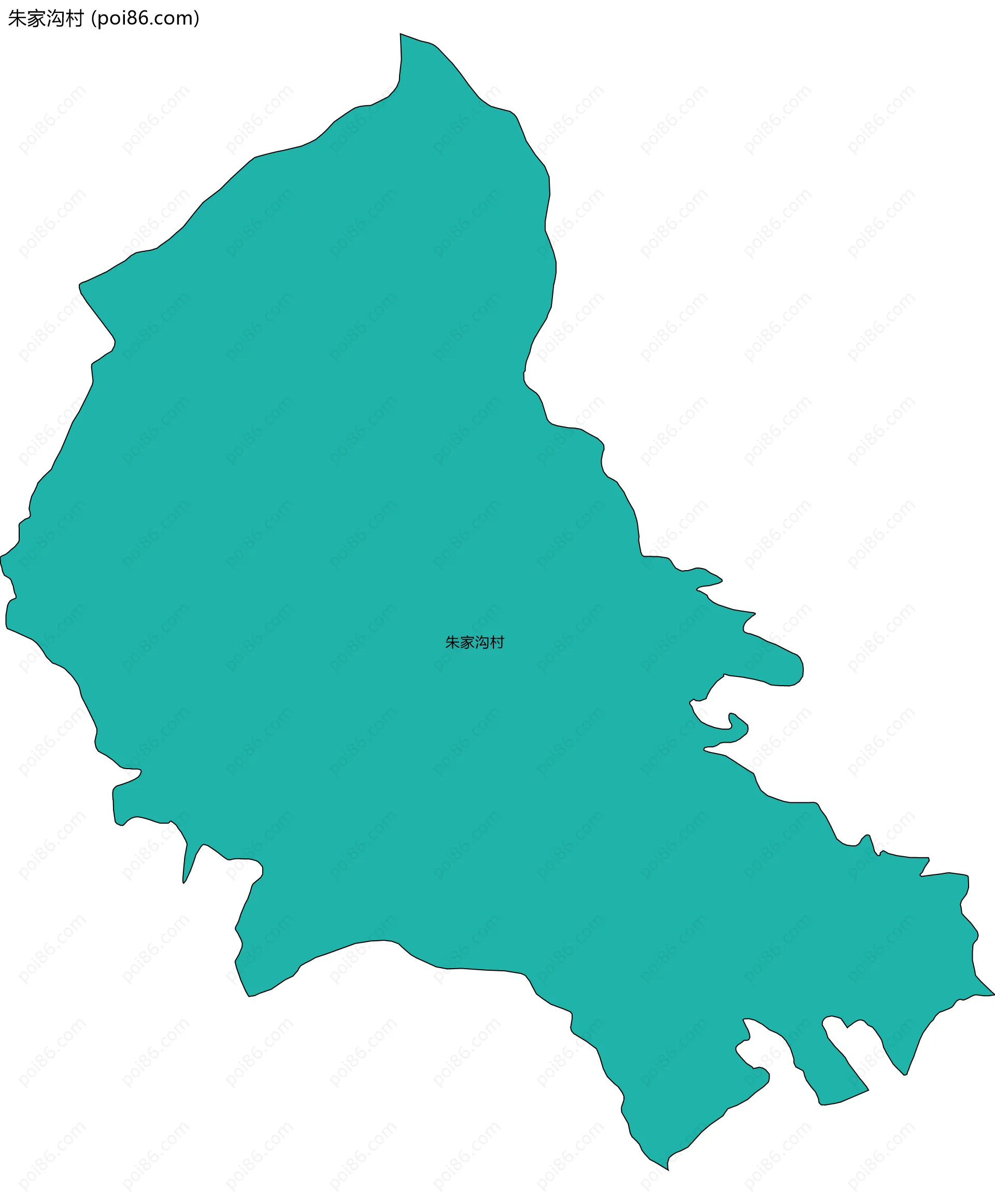 朱家沟村边界地图