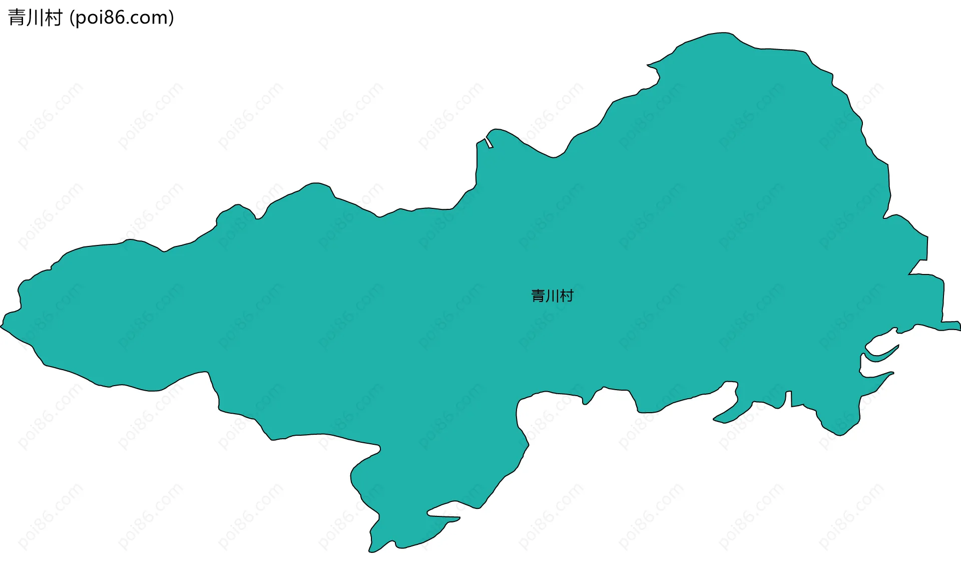 青川村边界地图