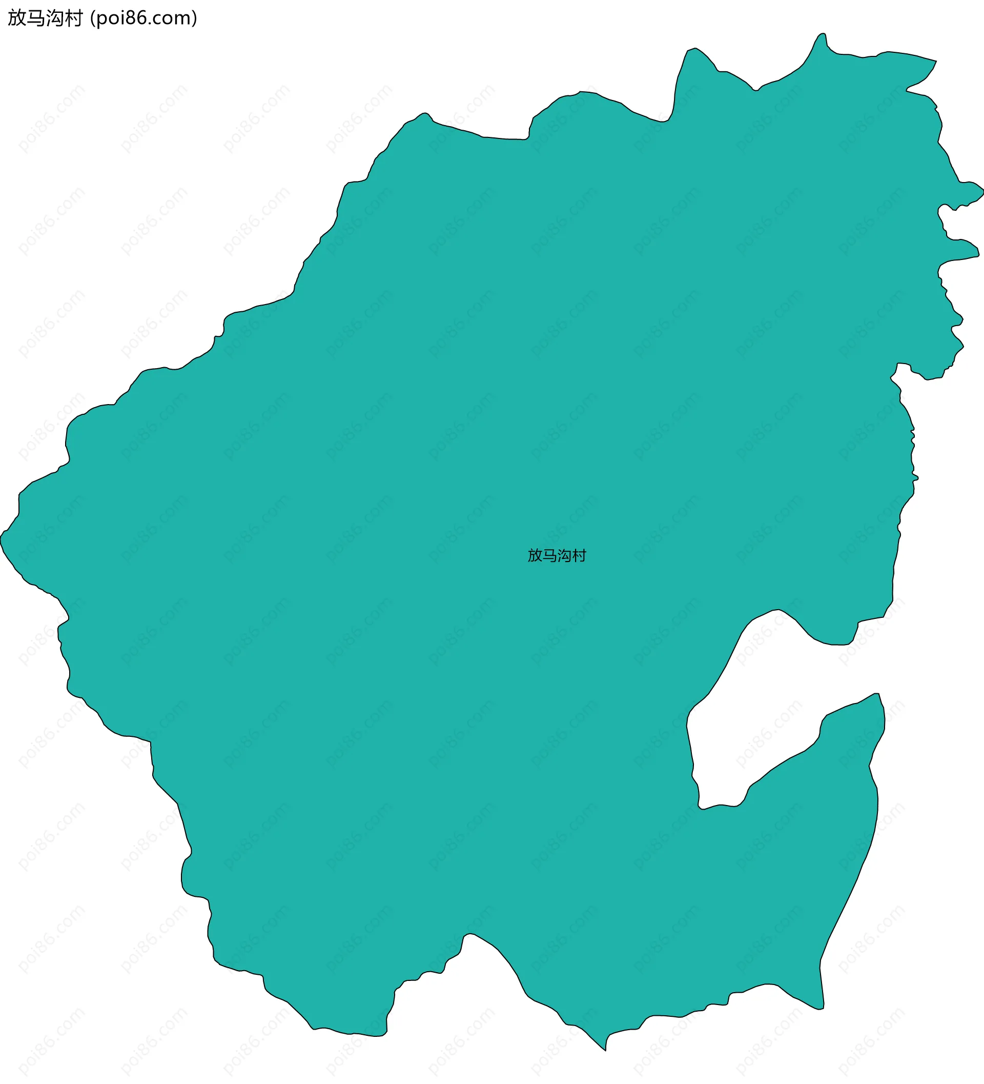 放马沟村边界地图