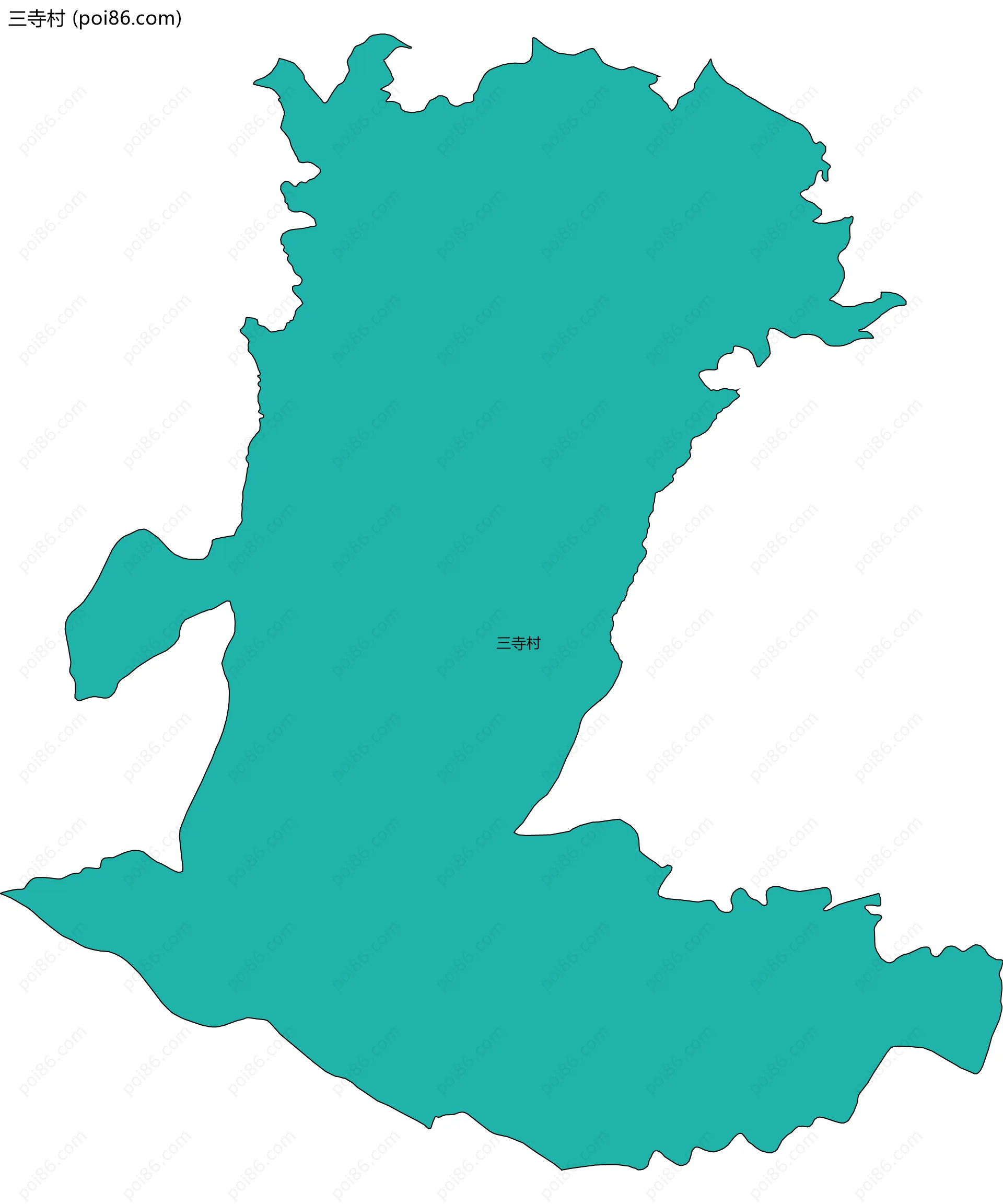 三寺村边界地图