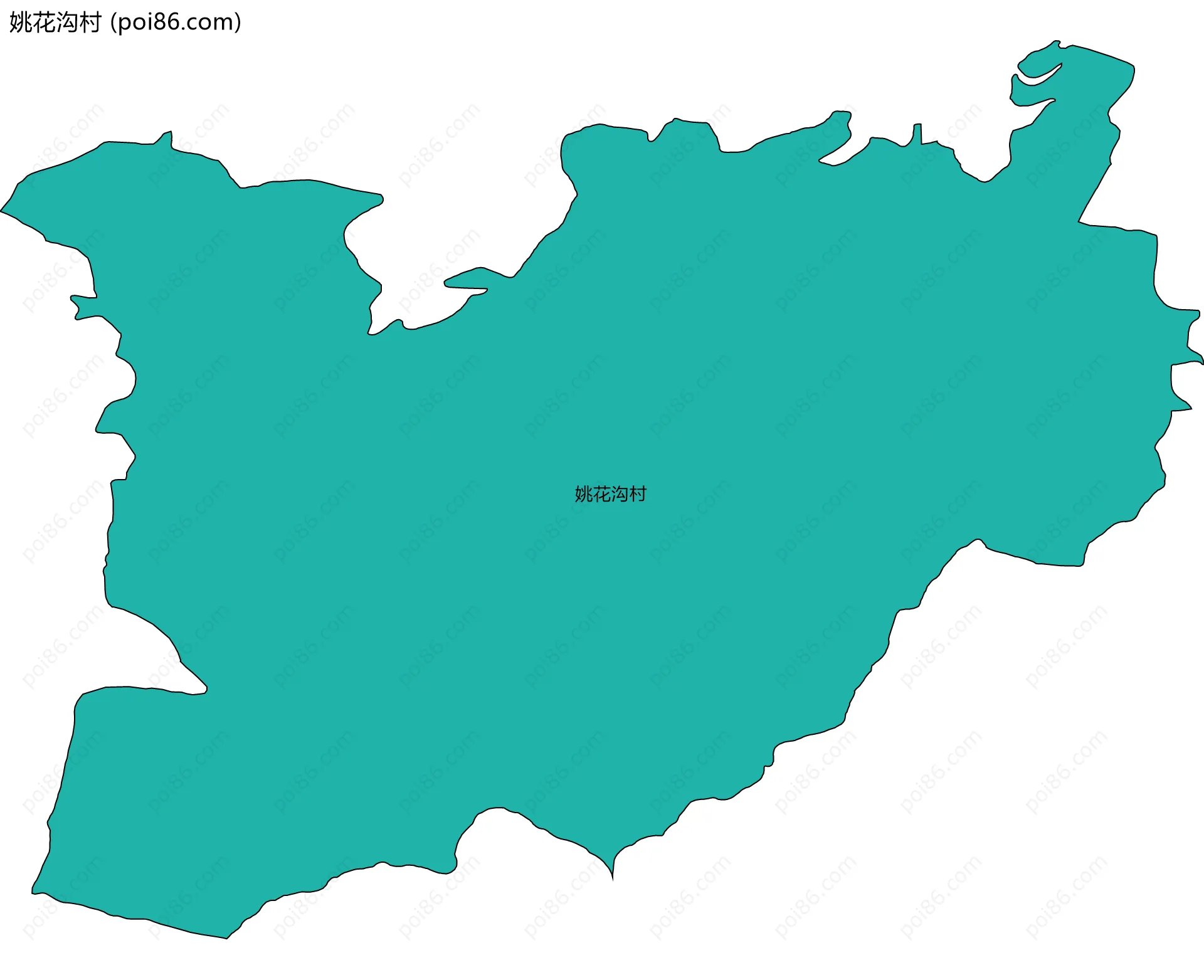 姚花沟村边界地图