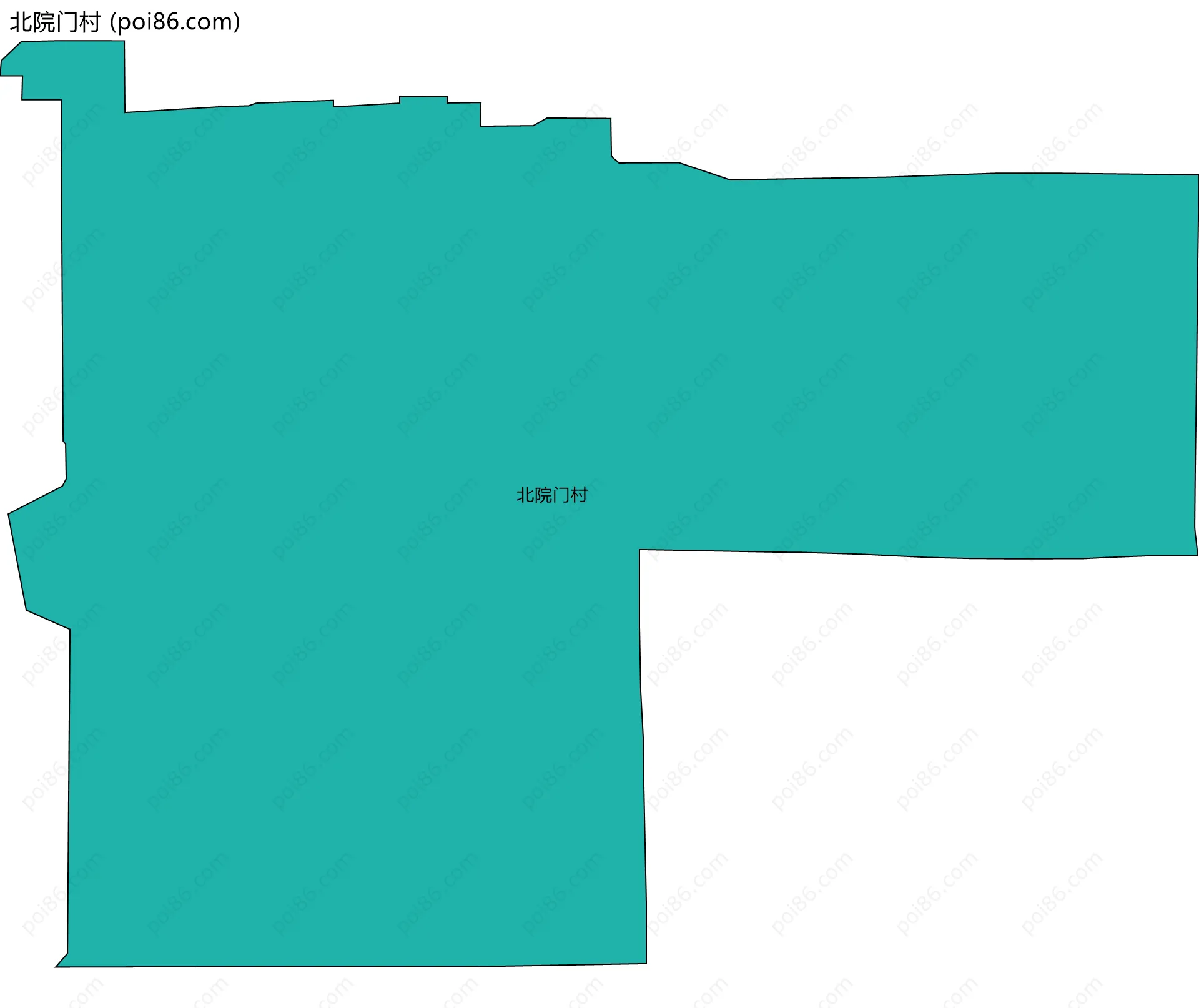 北院门村边界地图