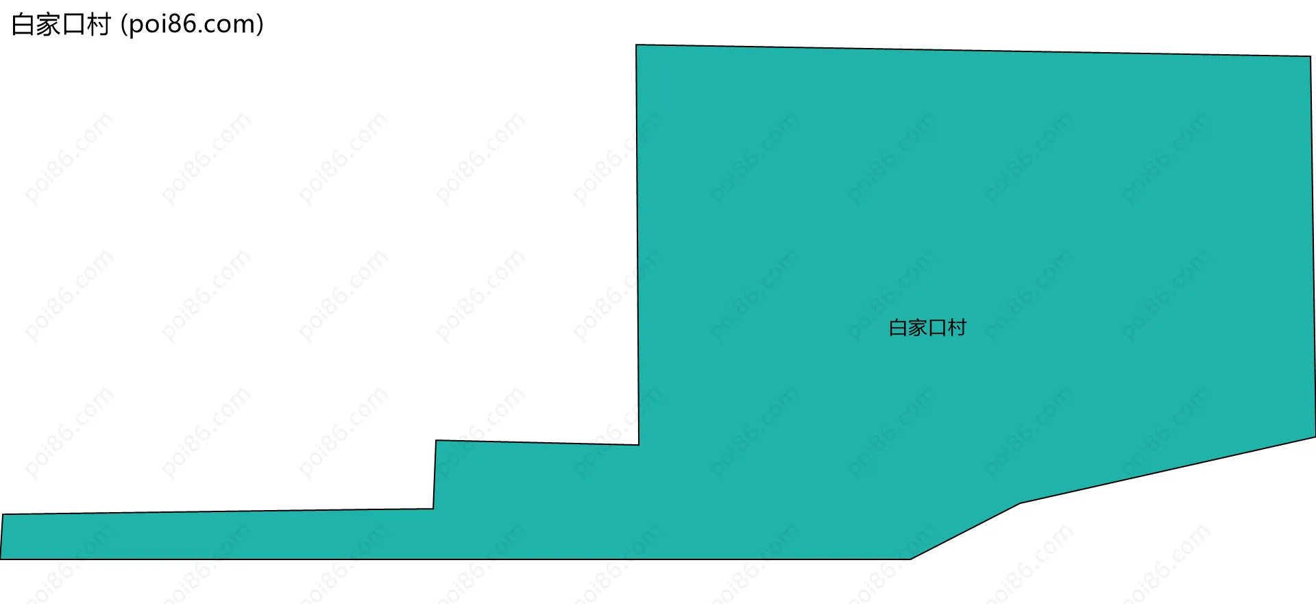 白家口村边界地图
