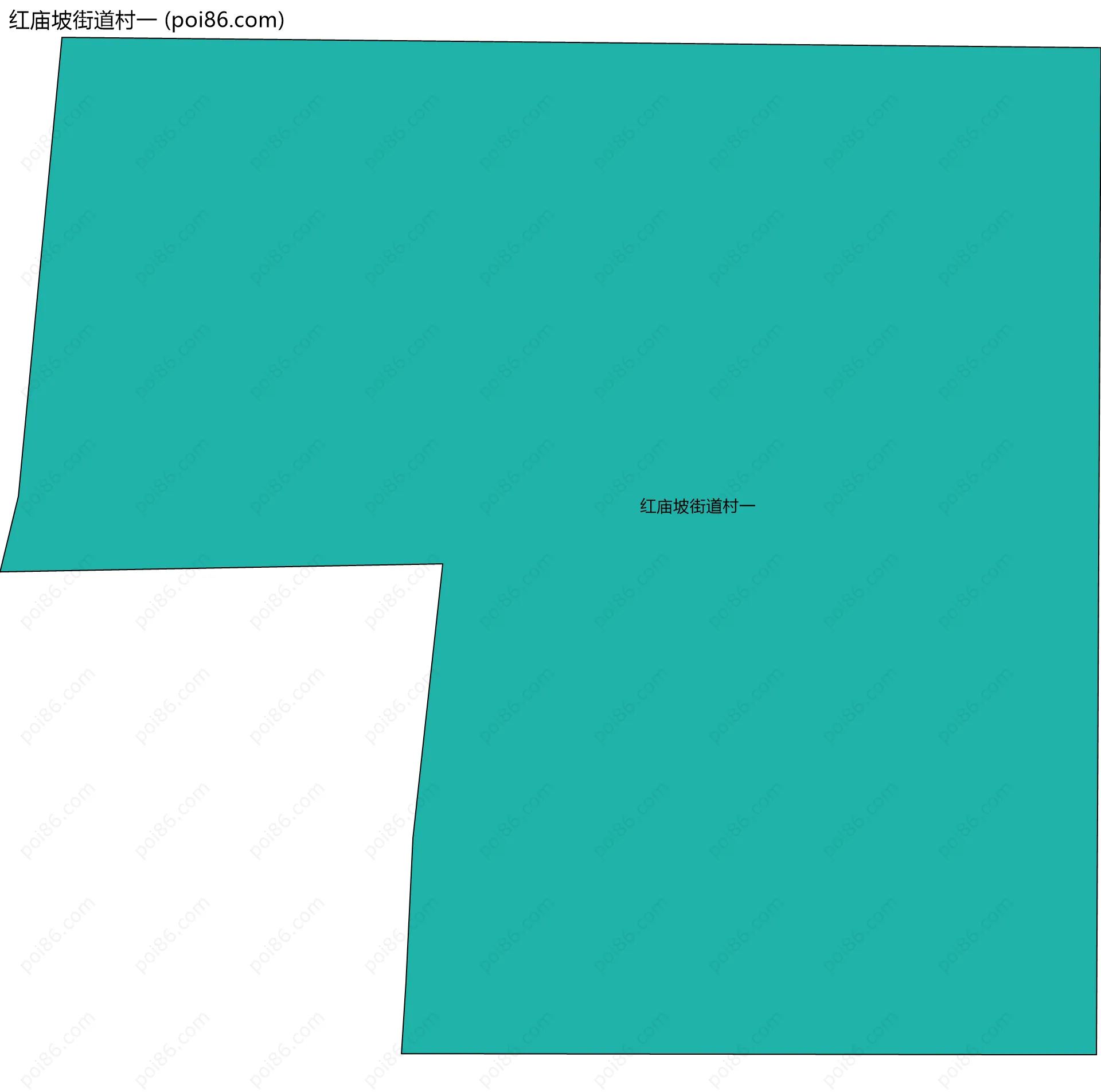 红庙坡街道村一边界地图