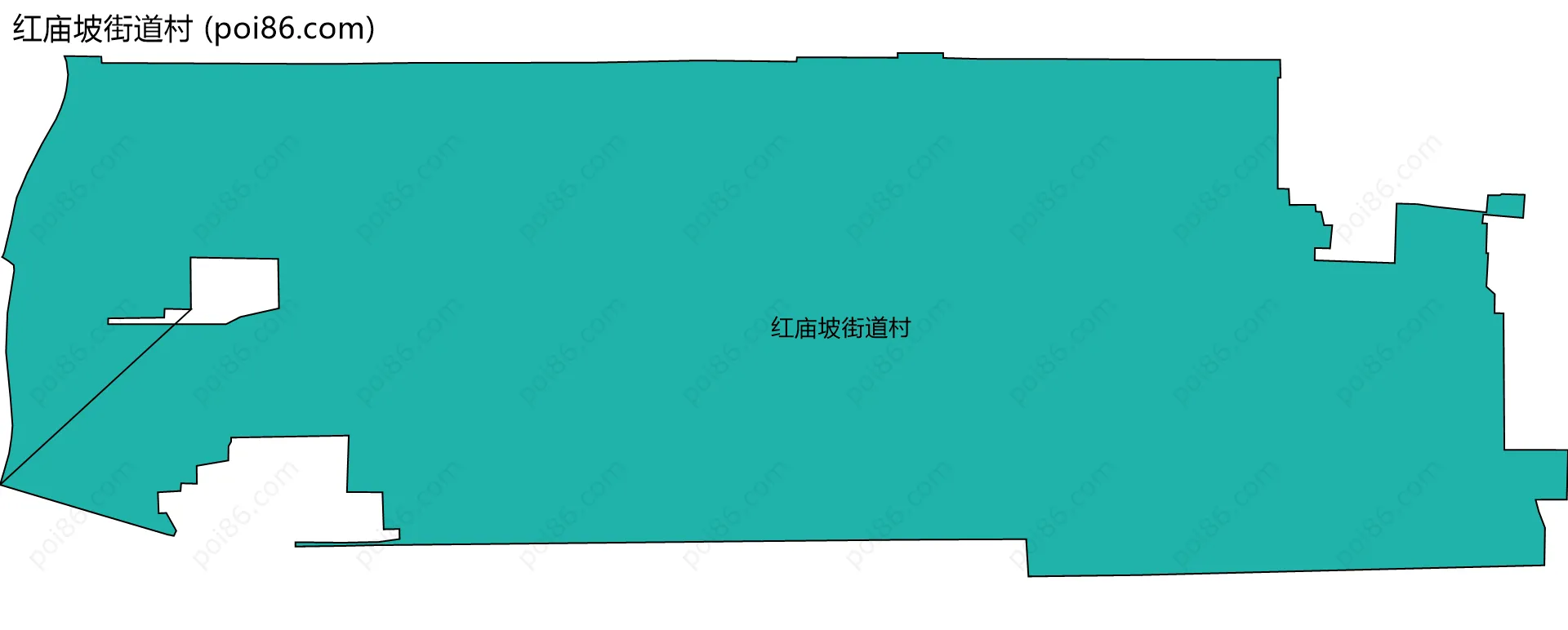 红庙坡街道村边界地图