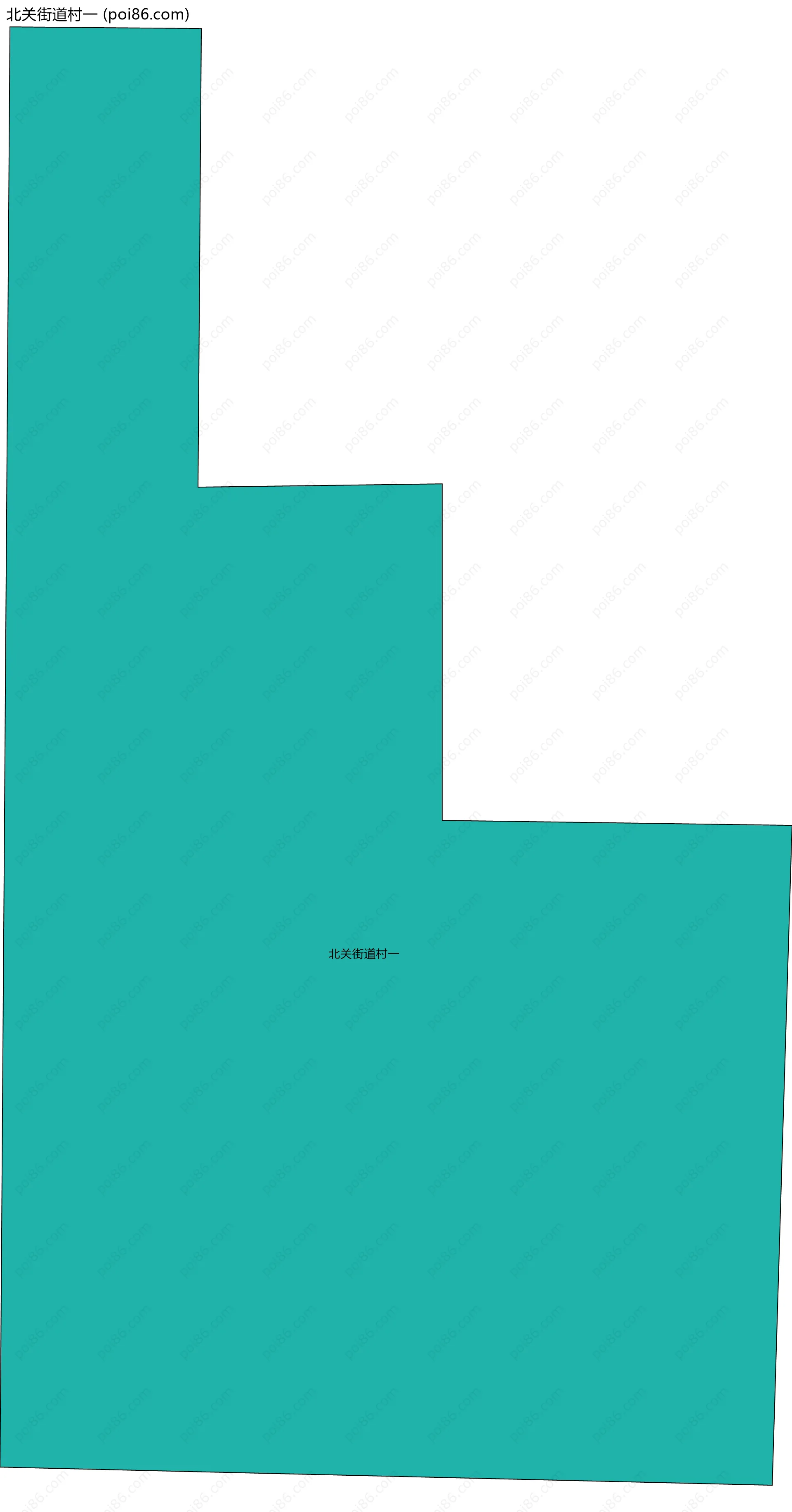 北关街道村一边界地图