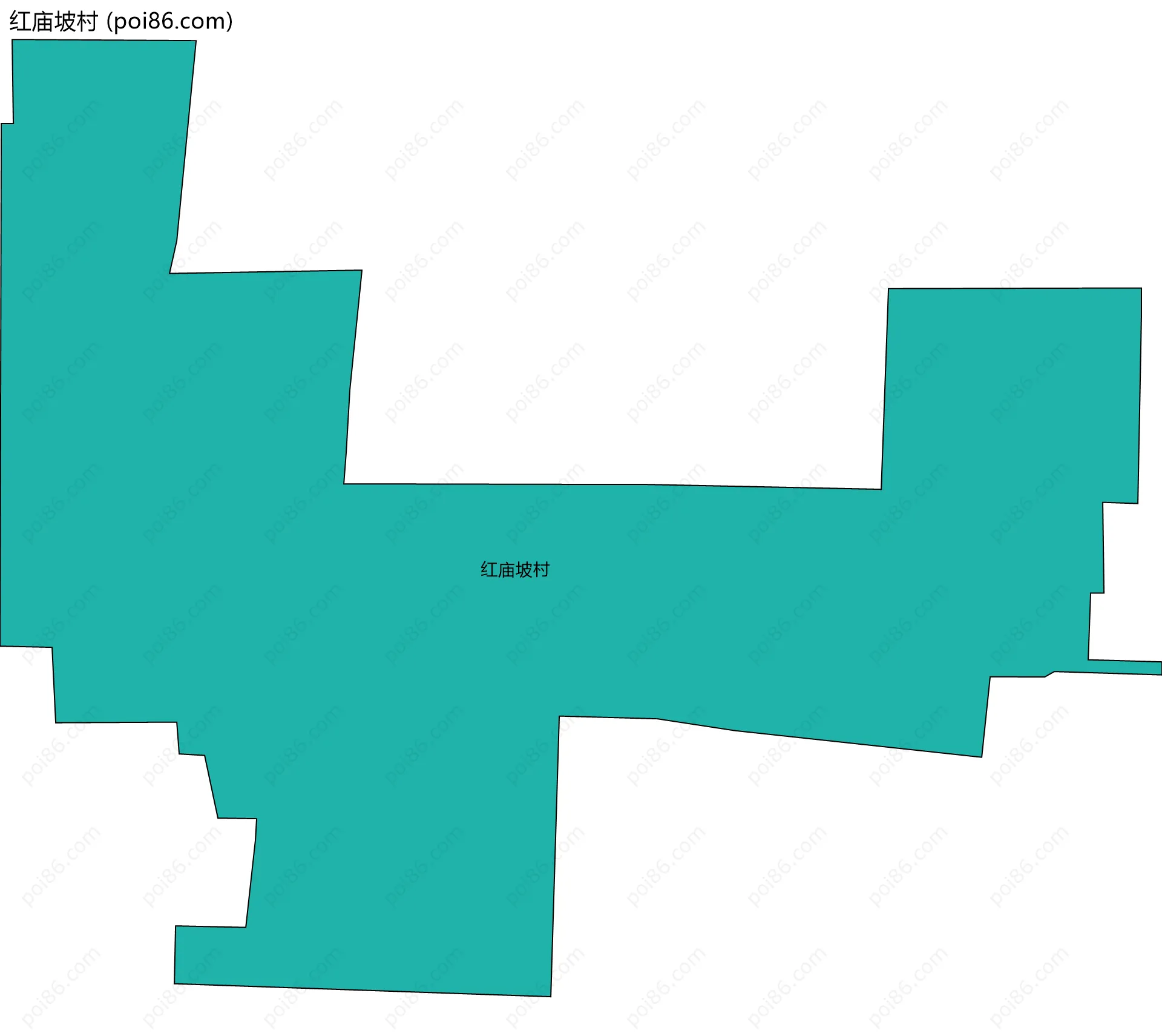 红庙坡村边界地图