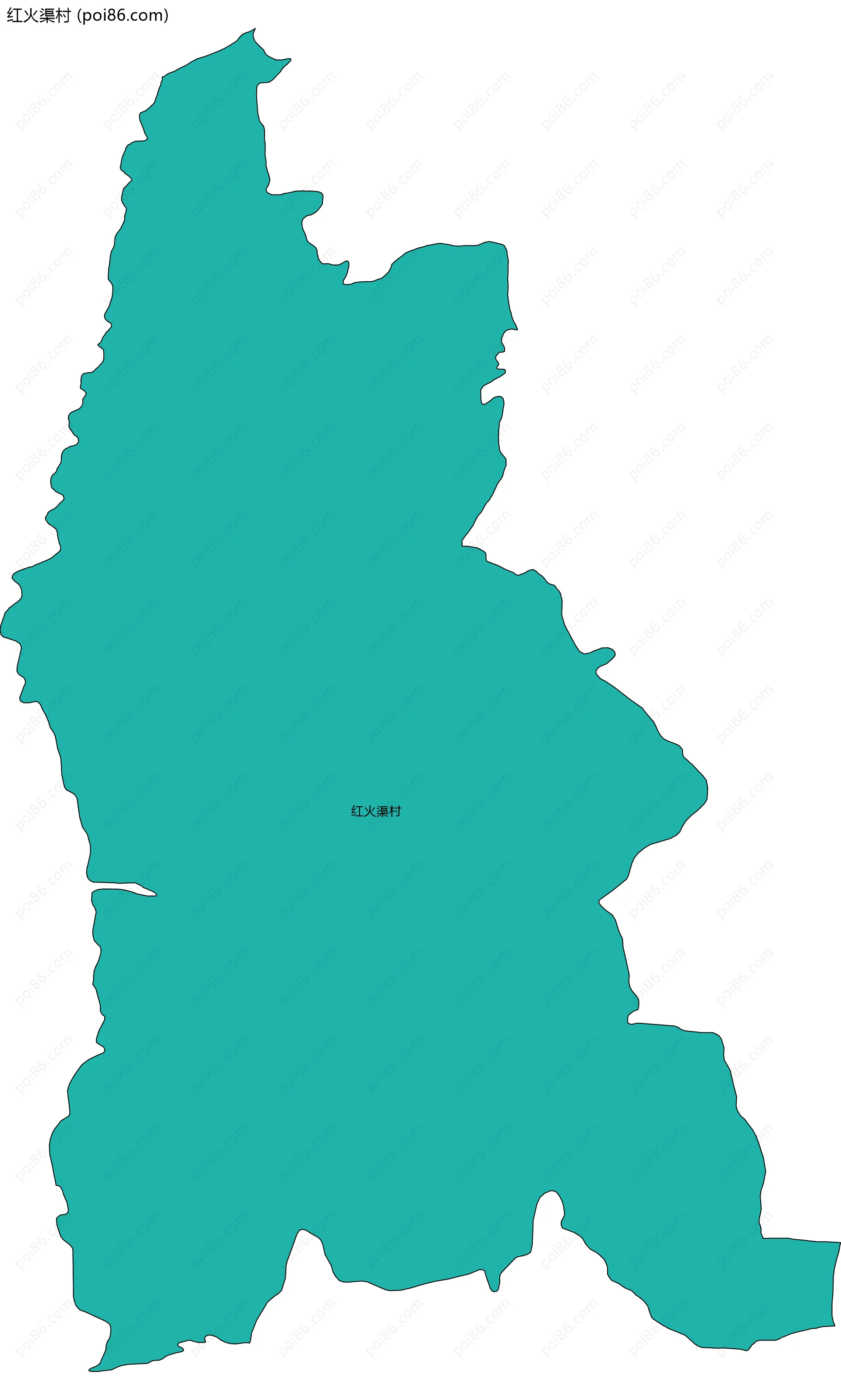 红火渠村边界地图