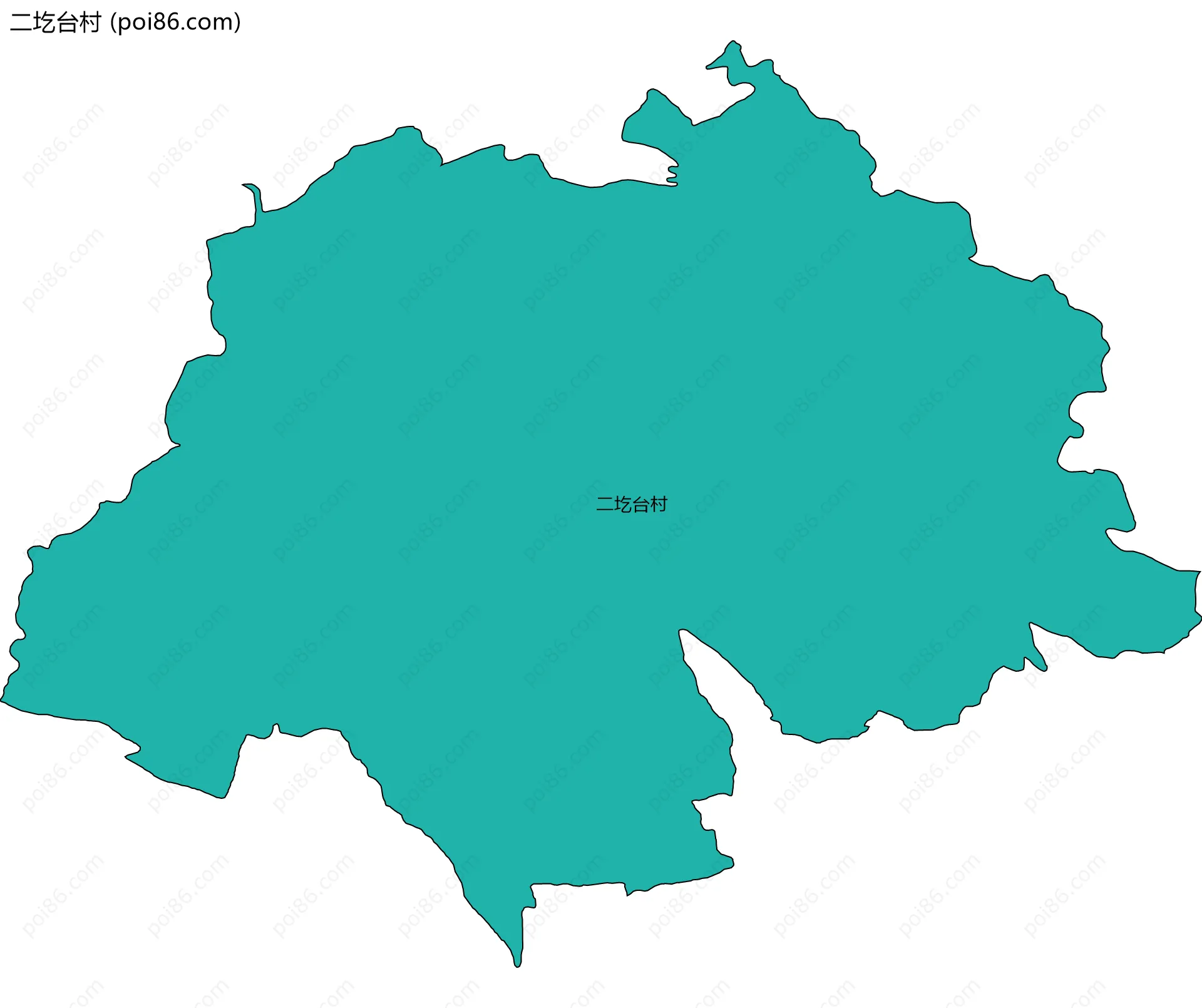 二圪台村边界地图