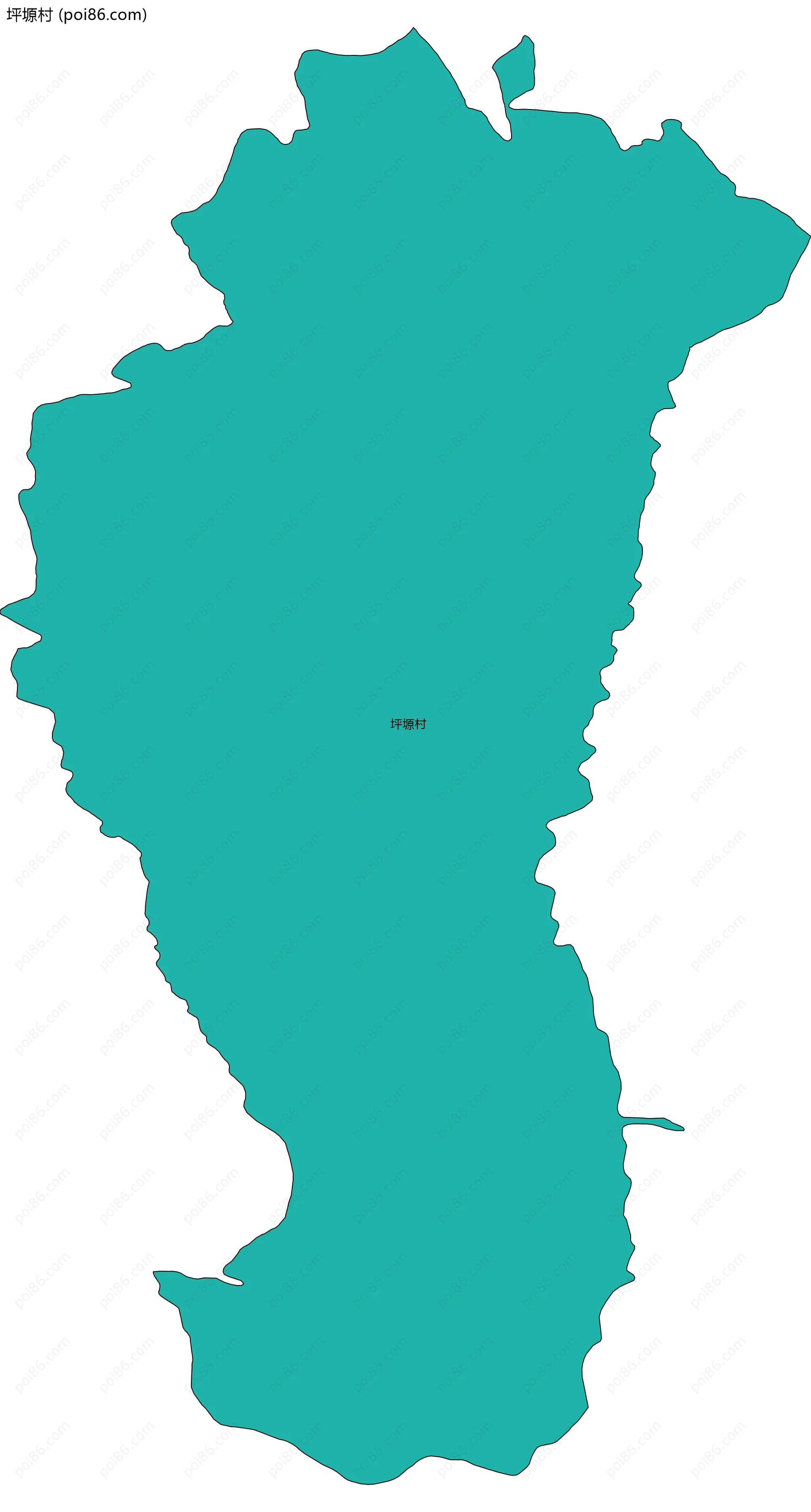 坪塬村边界地图