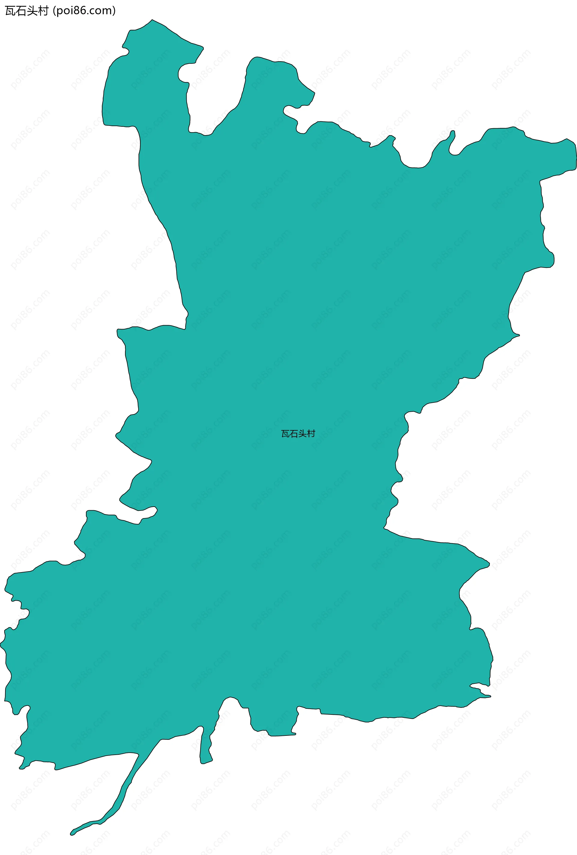 瓦石头村边界地图