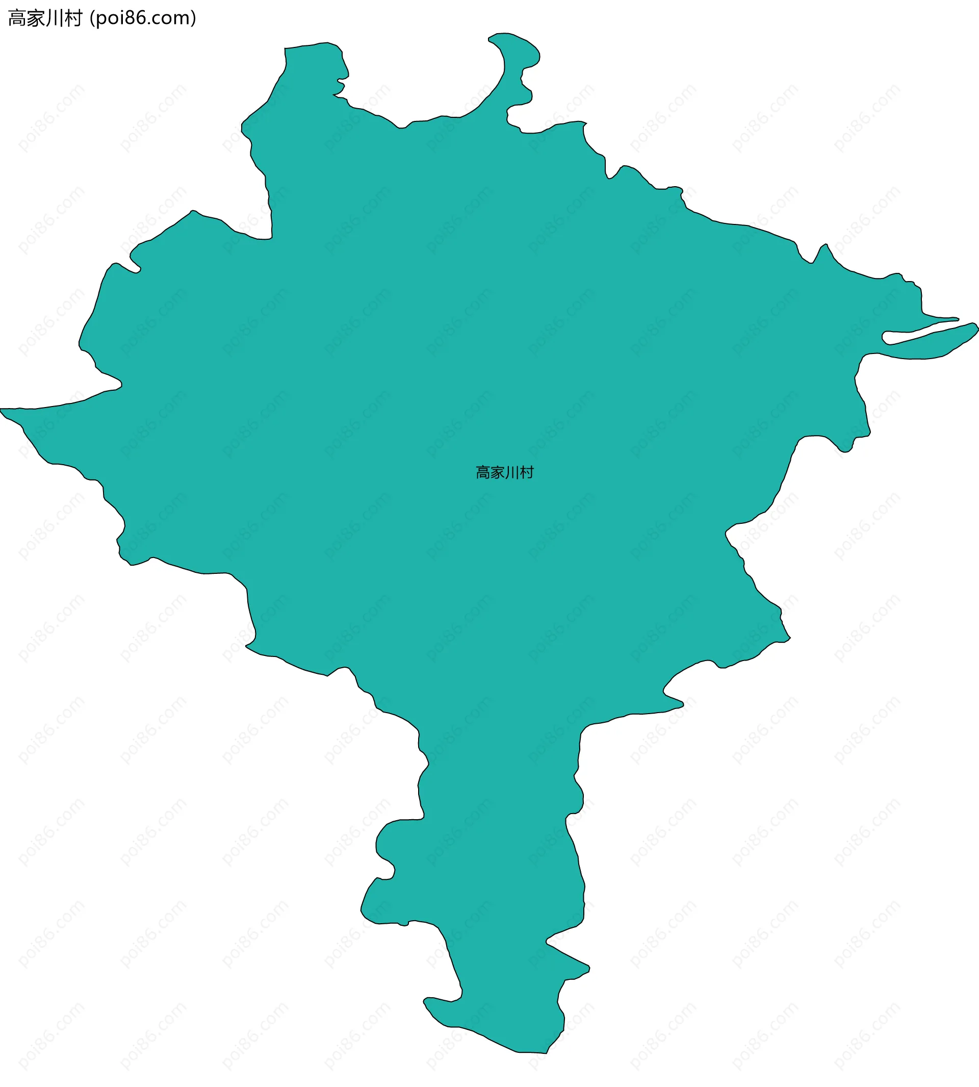 高家川村边界地图
