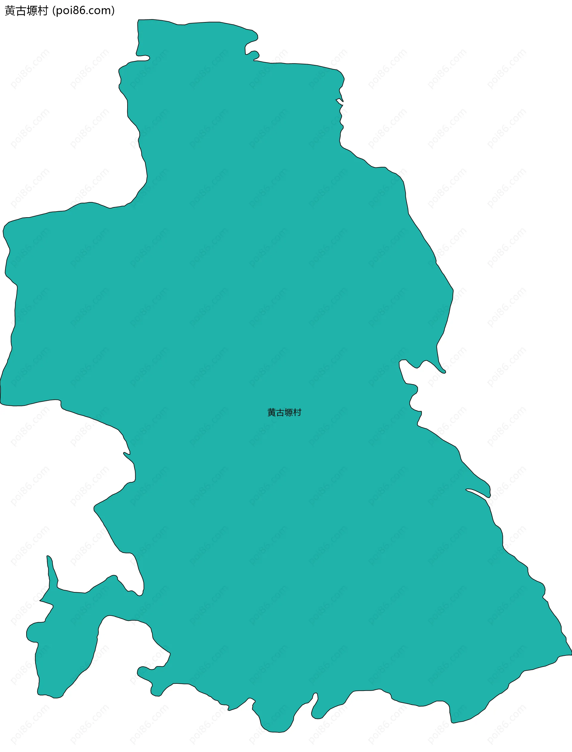 黄古塬村边界地图