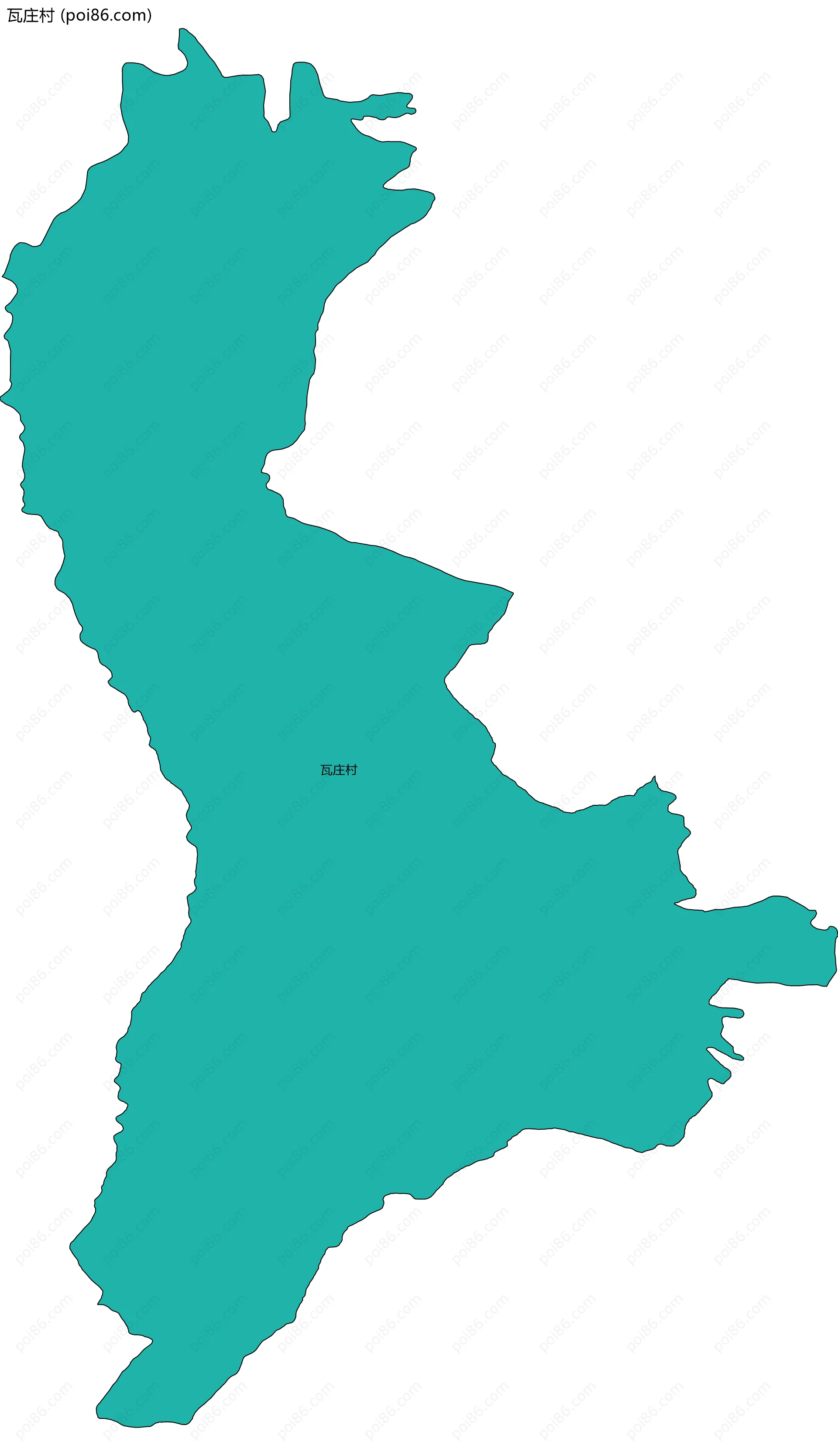 瓦庄村边界地图
