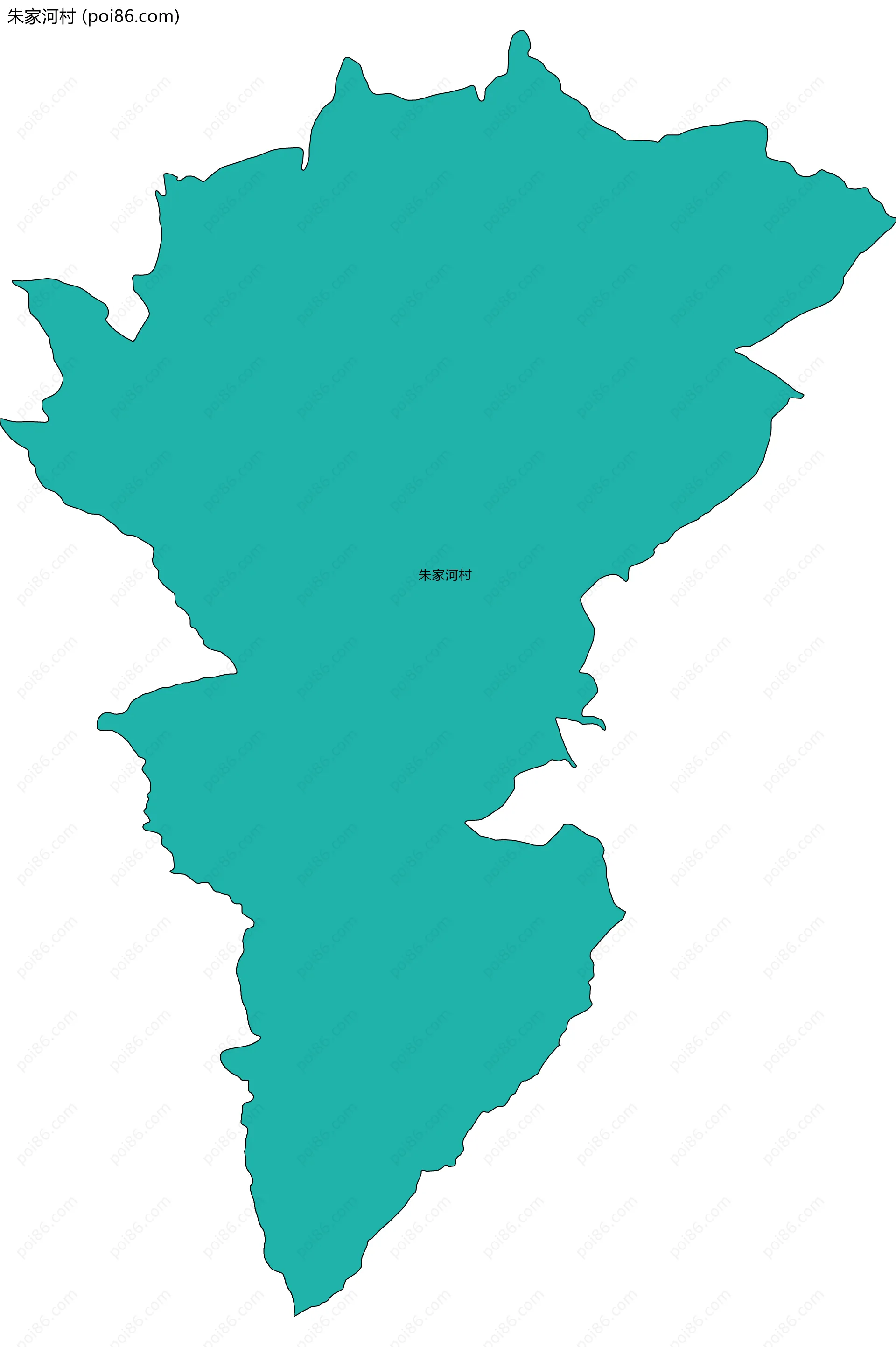 朱家河村边界地图