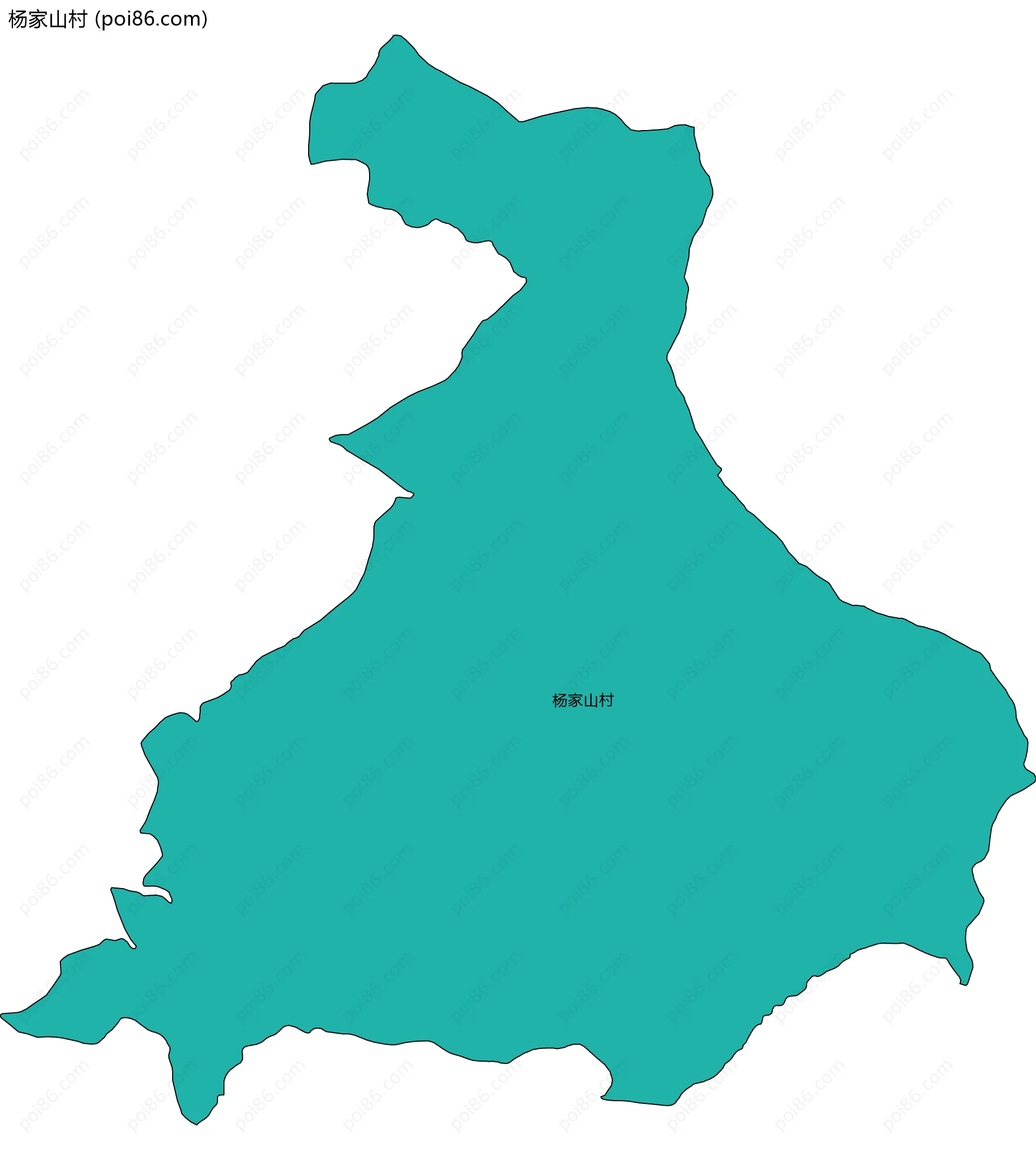 杨家山村边界地图