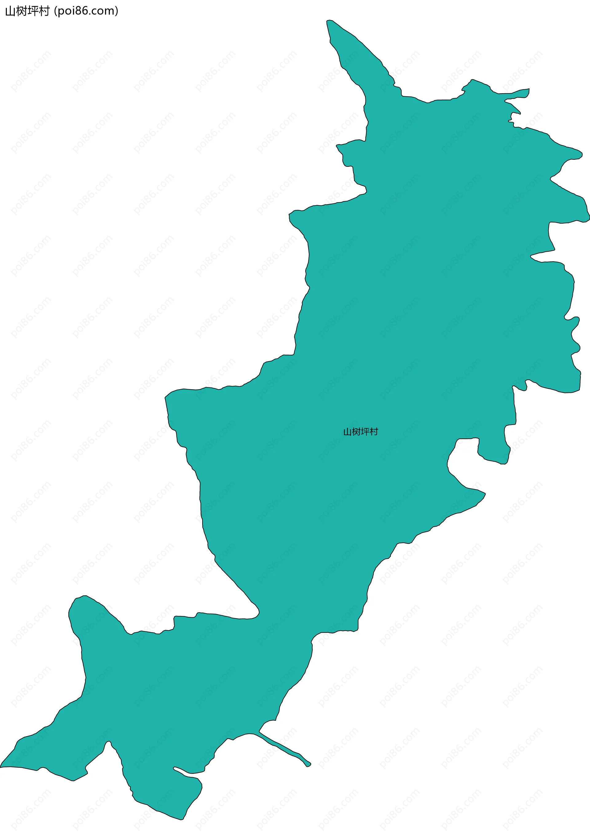 山树坪村边界地图