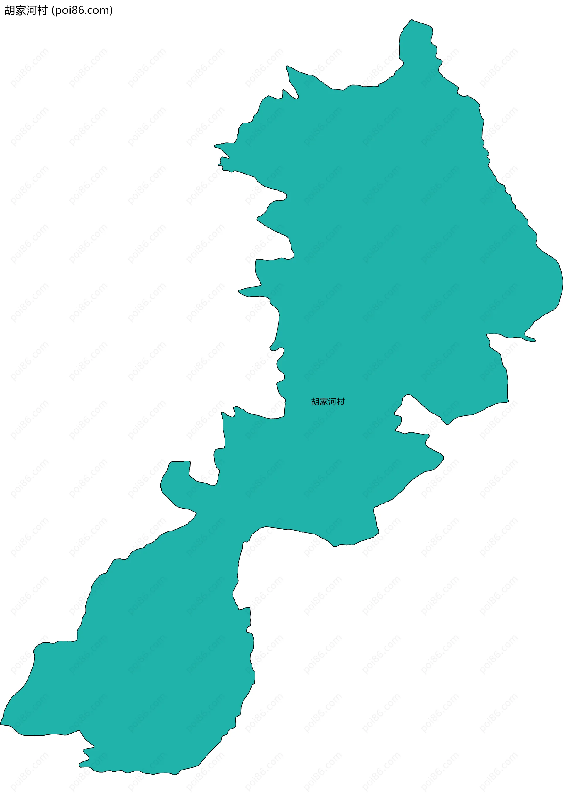 胡家河村边界地图