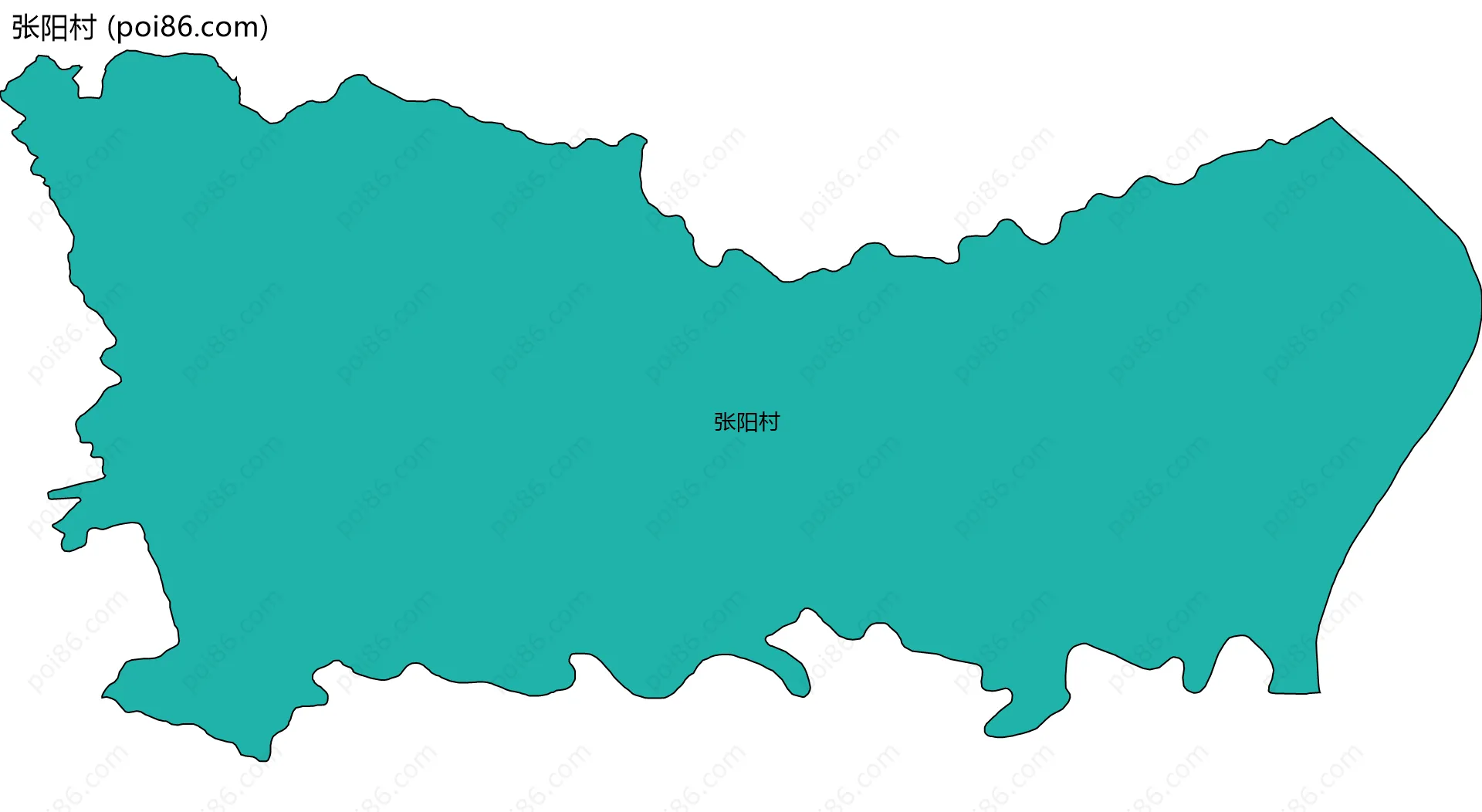 张阳村边界地图