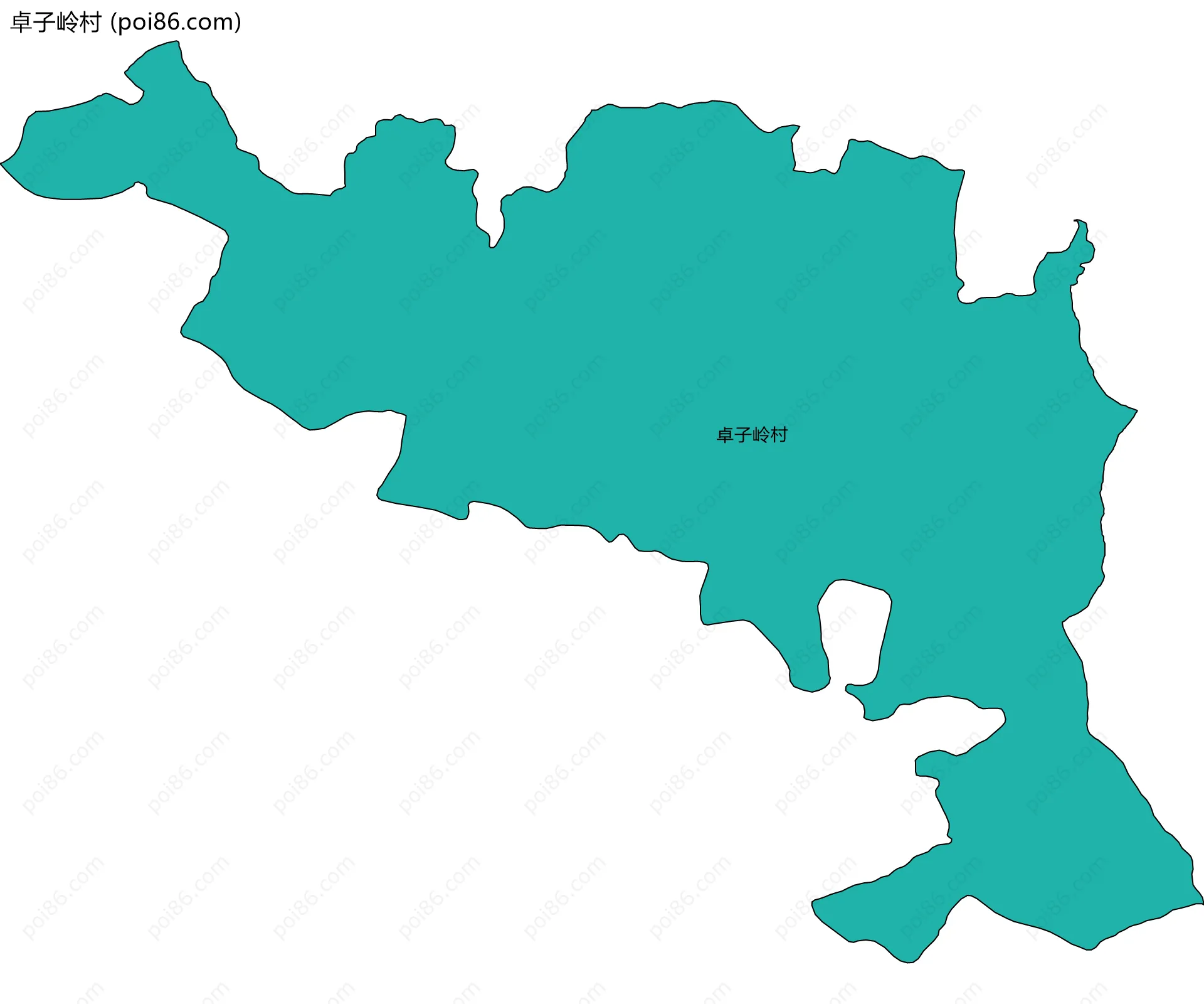 卓子岭村边界地图