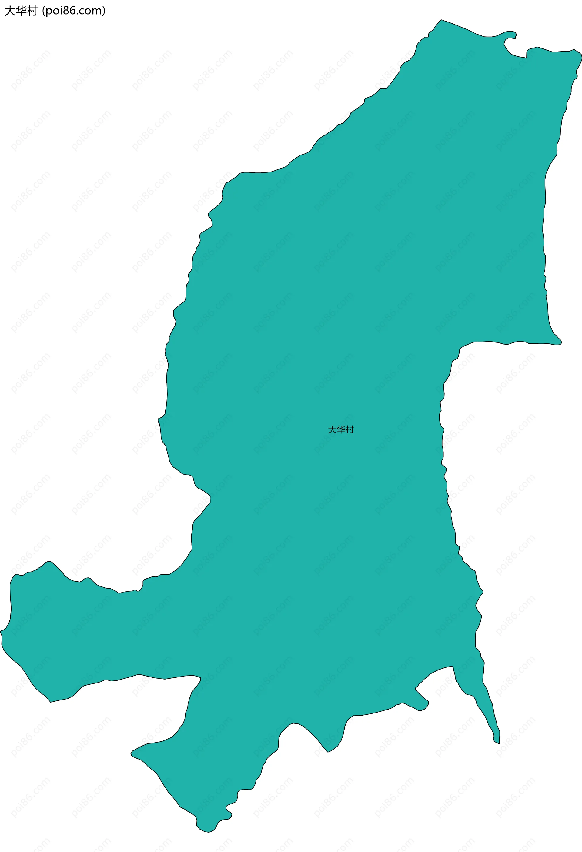 大华村边界地图