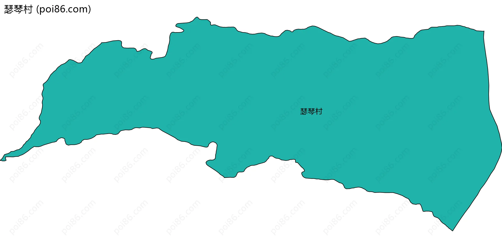 瑟琴村边界地图