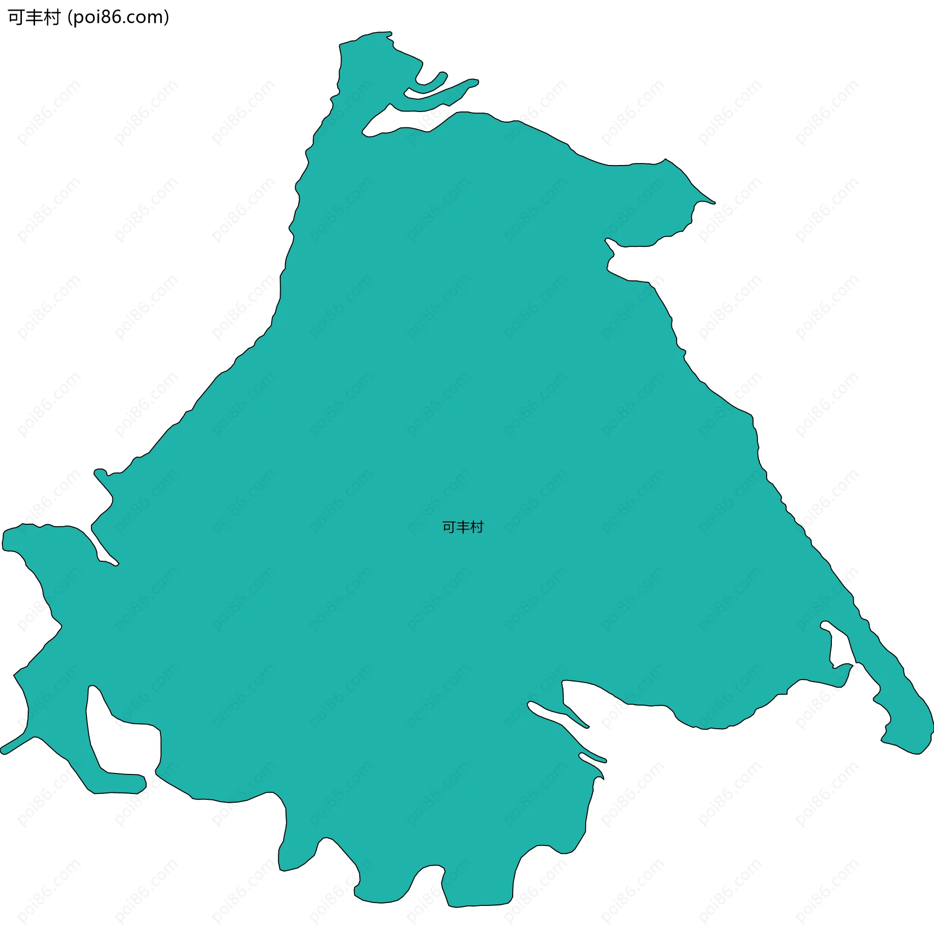 可丰村边界地图