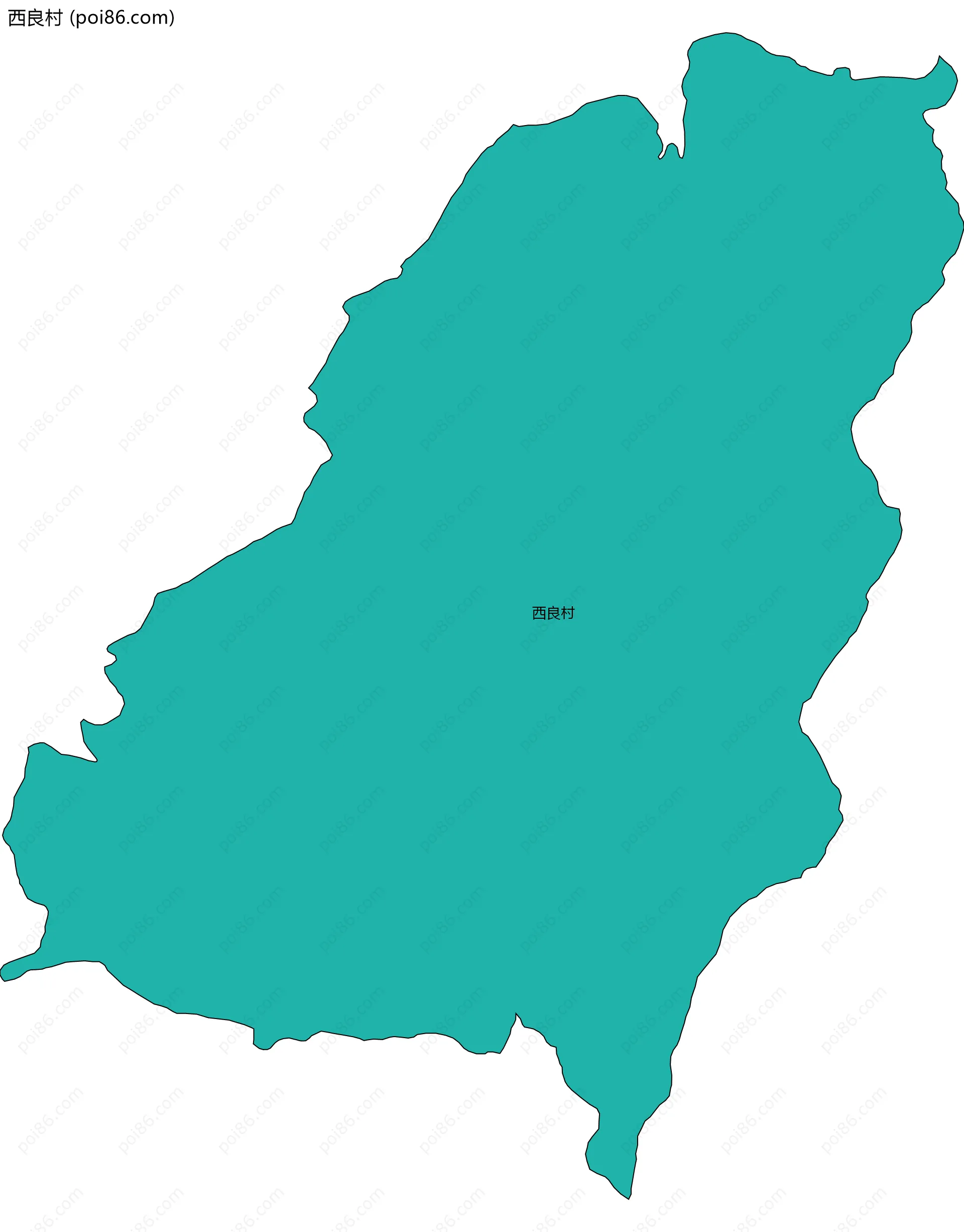 西良村边界地图