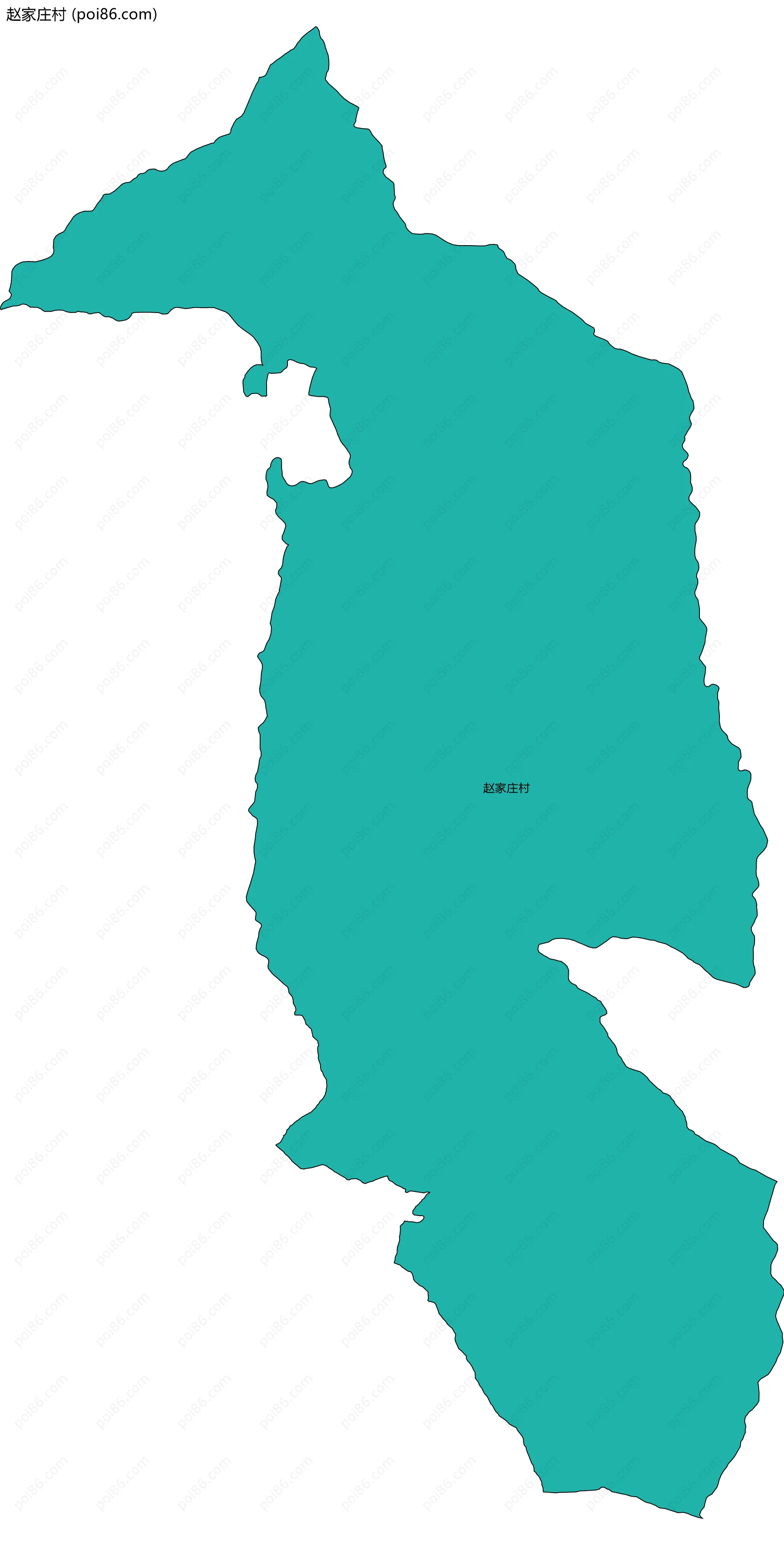 赵家庄村边界地图