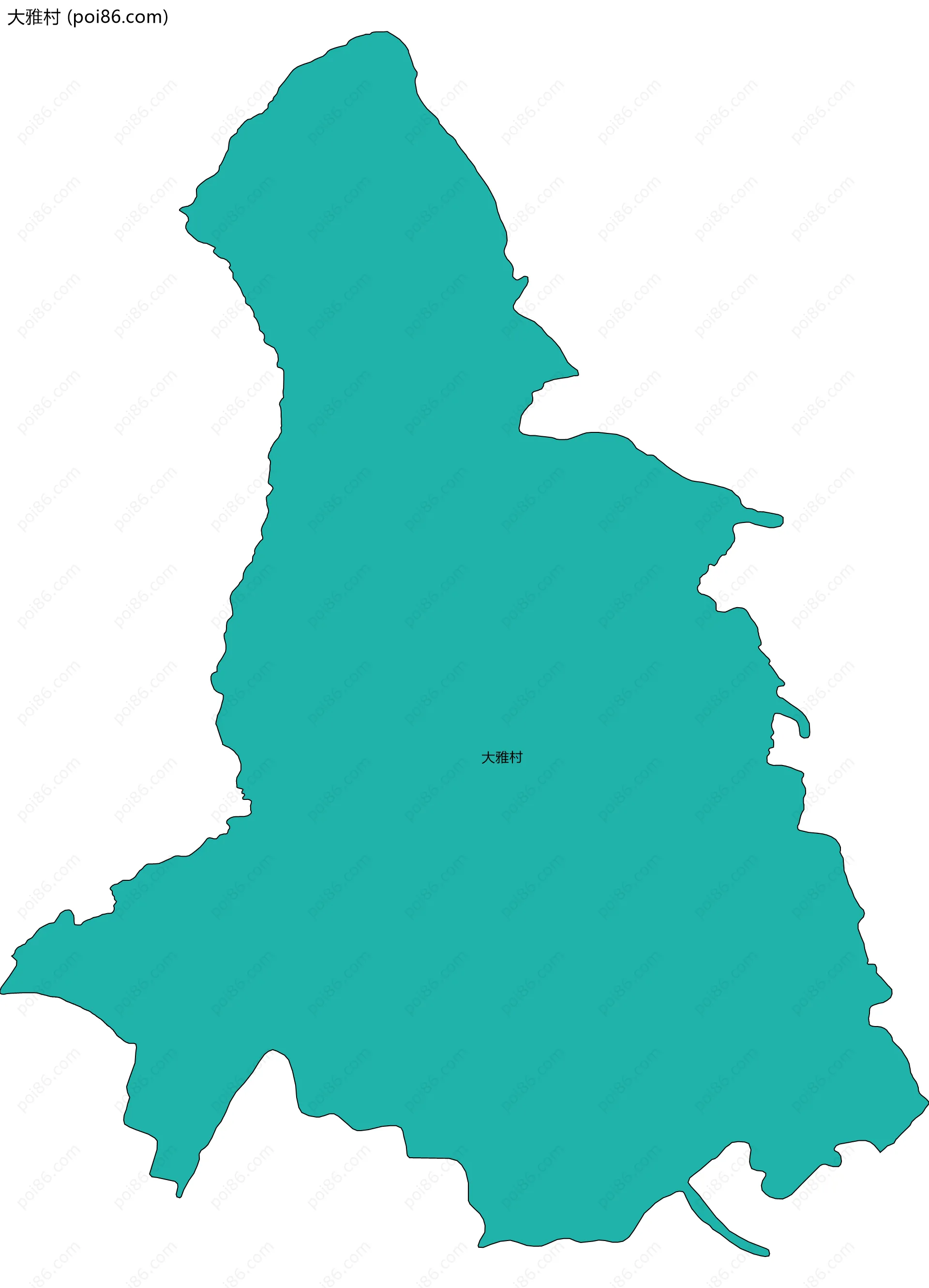 大雅村边界地图