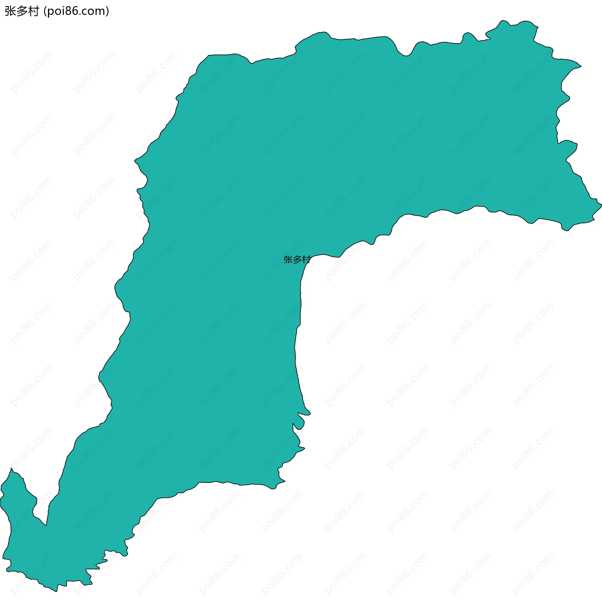 张多村边界地图