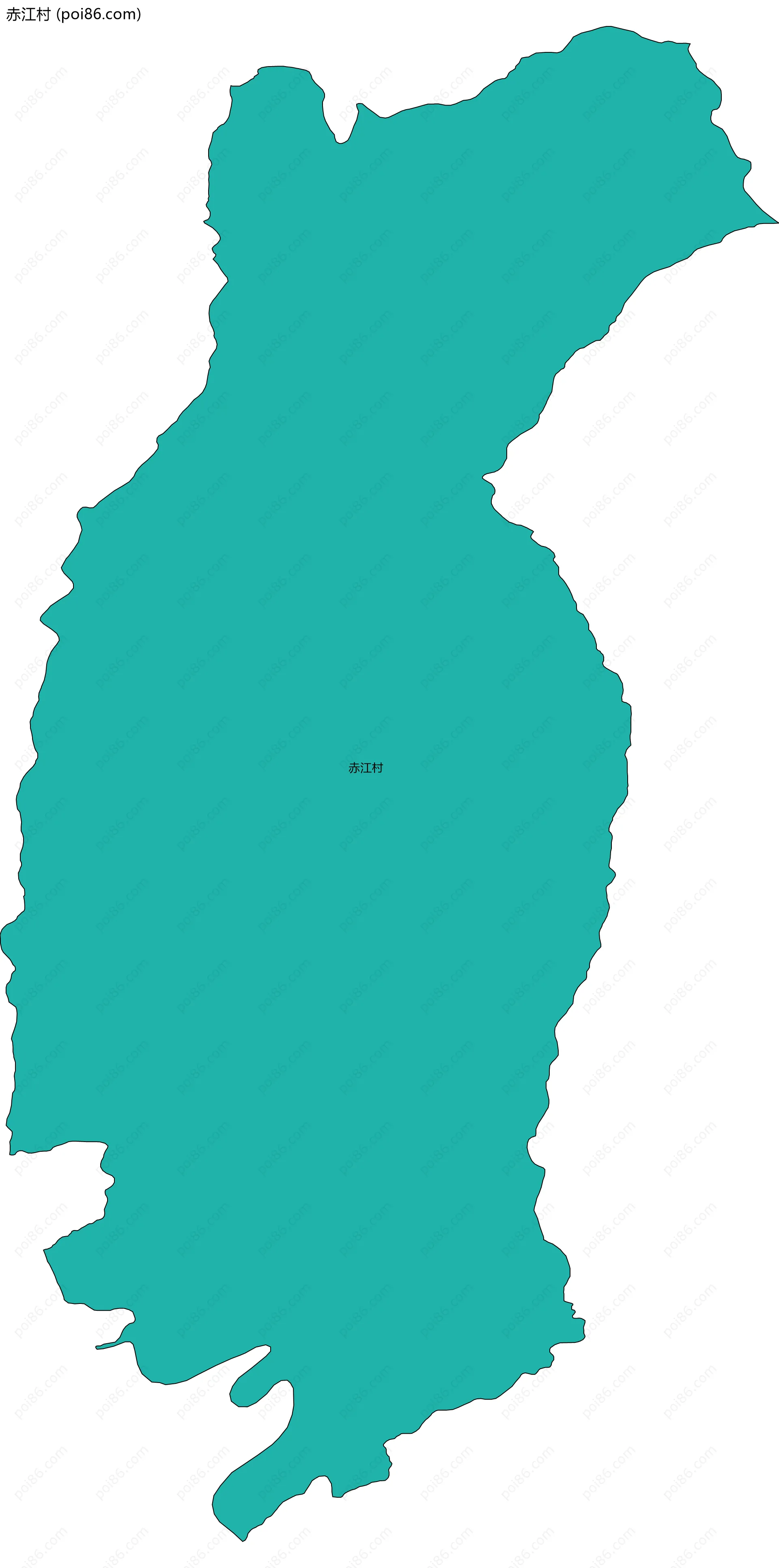 赤江村边界地图