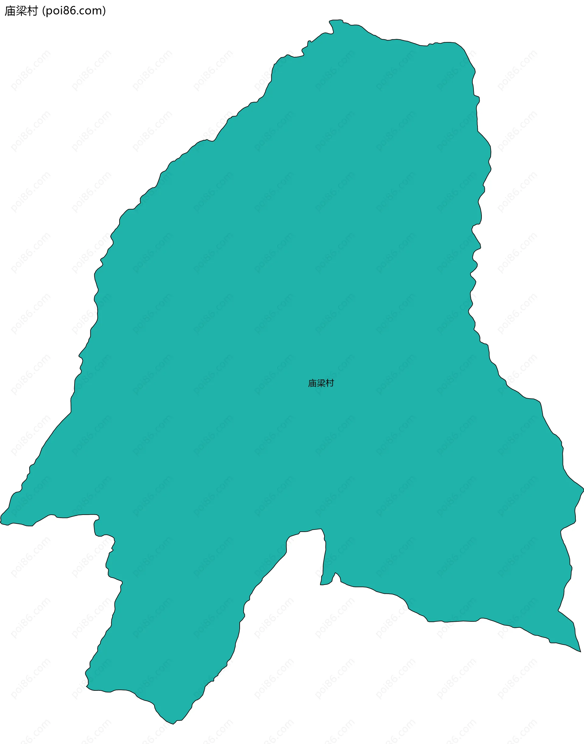 庙梁村边界地图