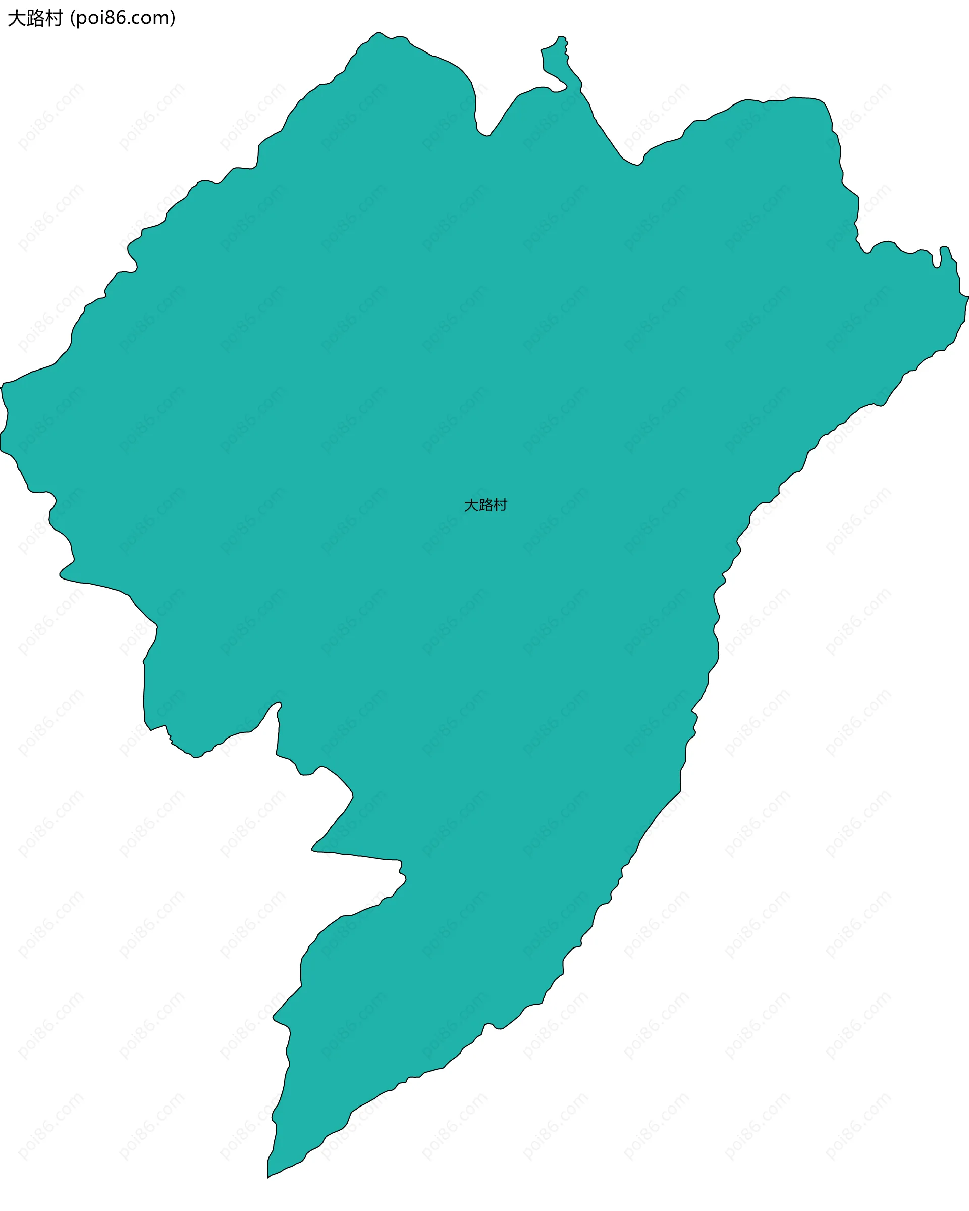 大路村边界地图