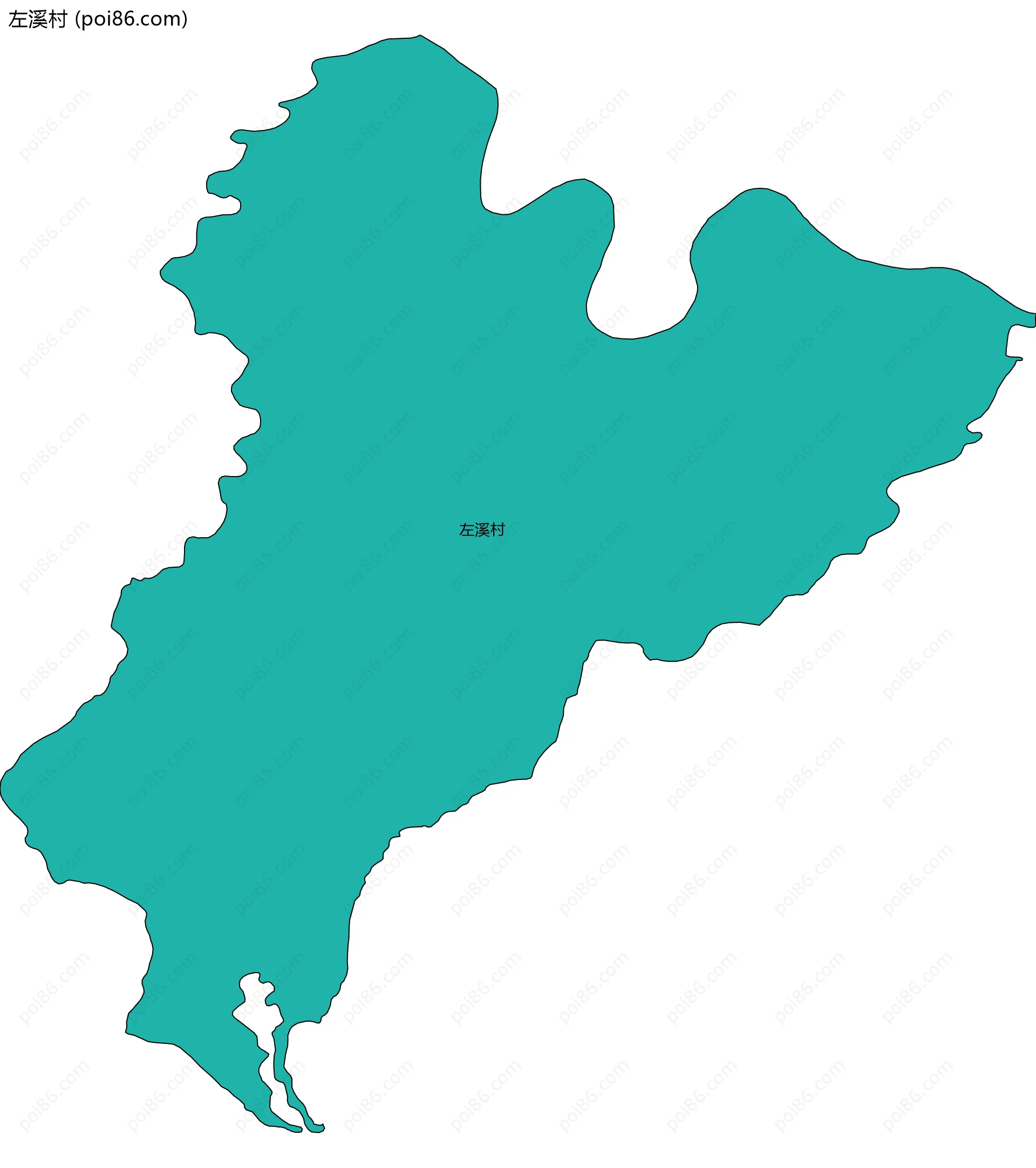 左溪村边界地图