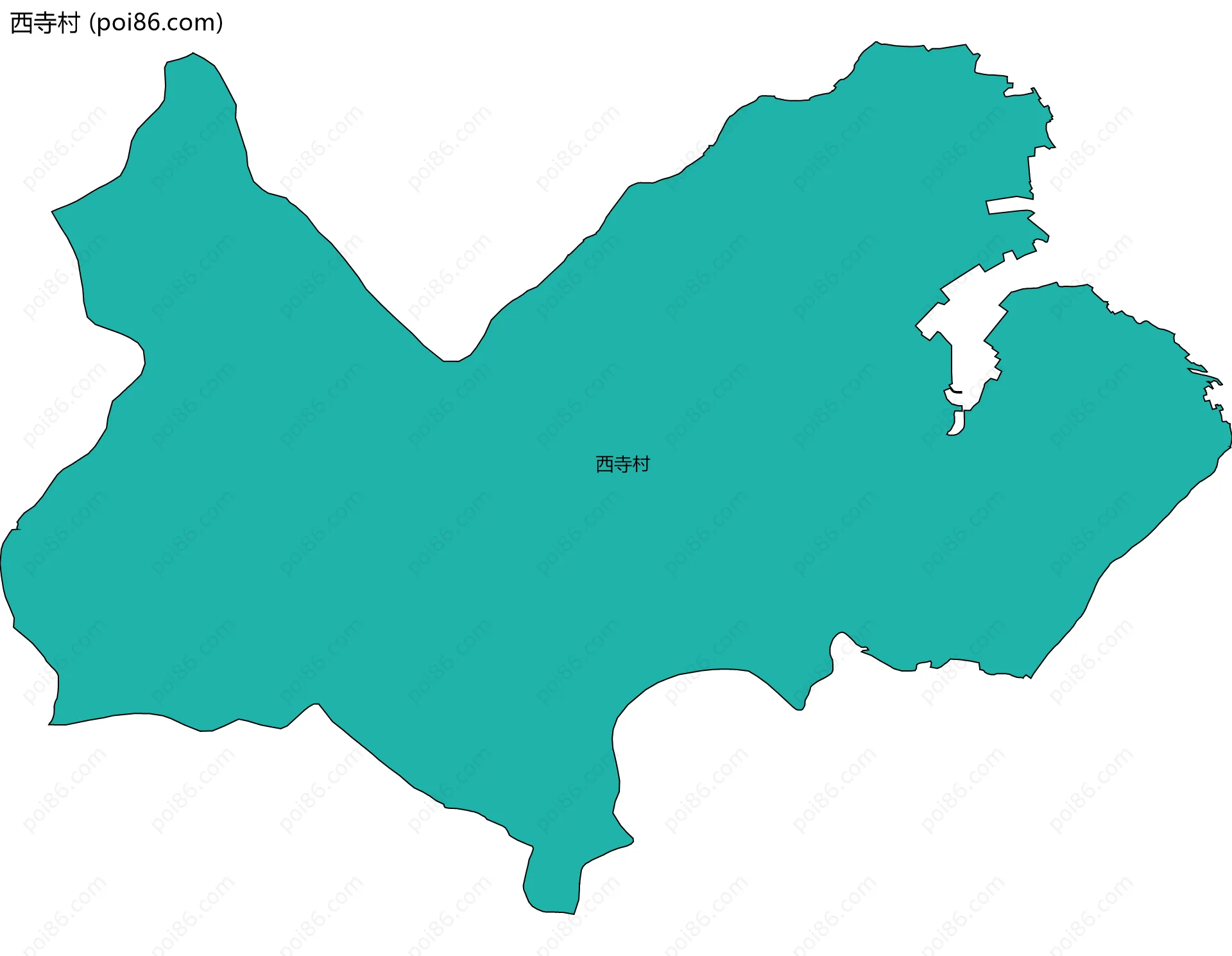 西寺村边界地图