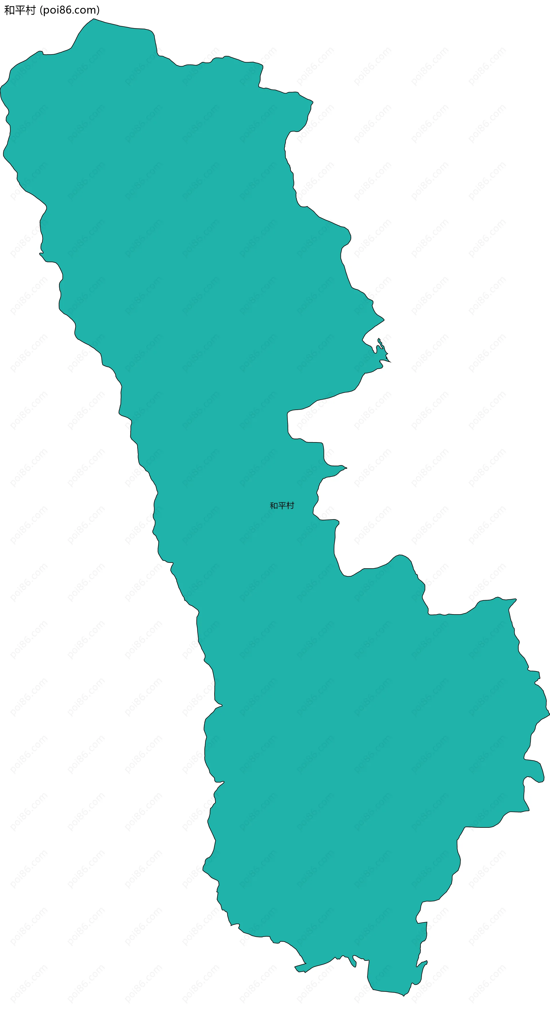 和平村边界地图