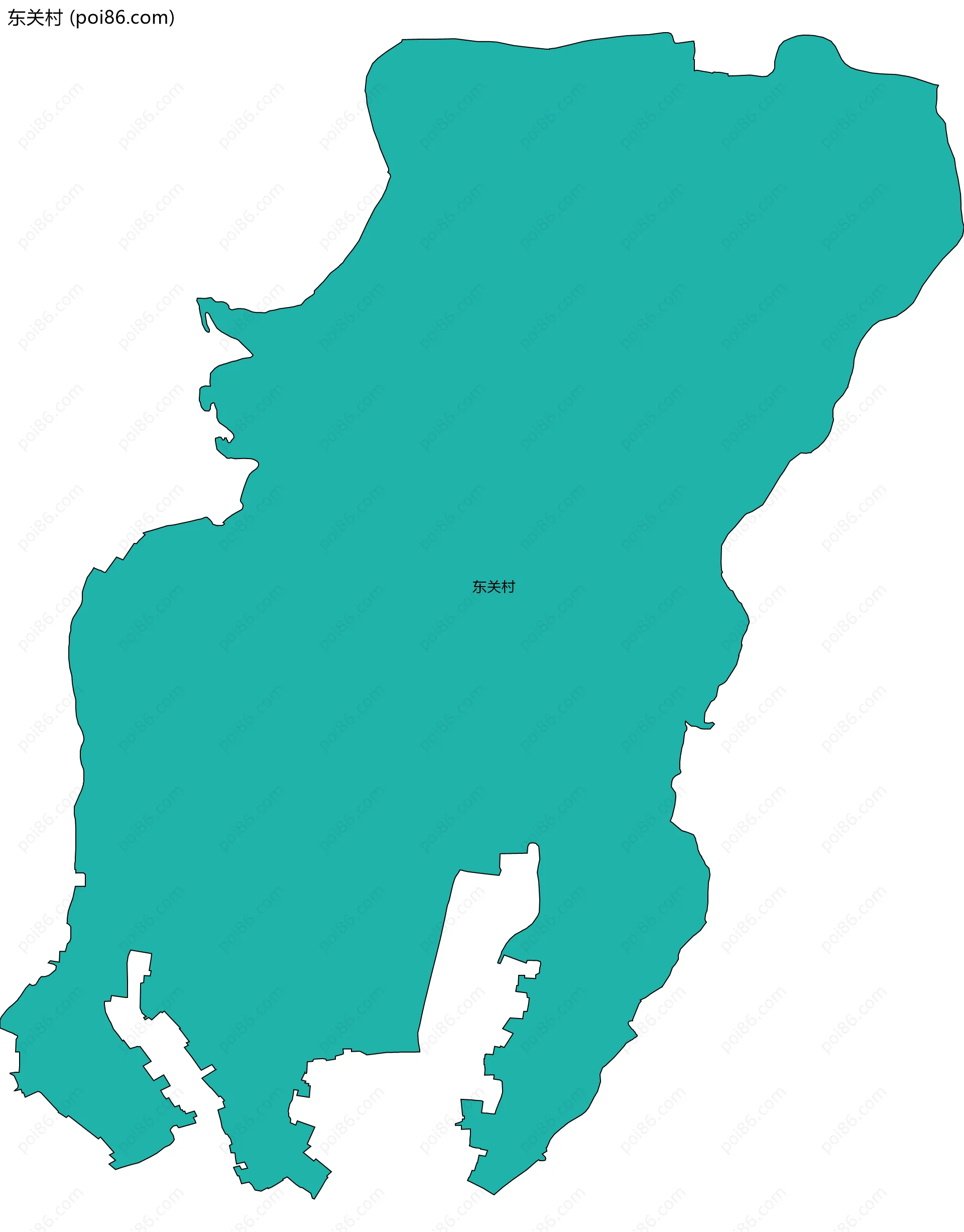 东关村边界地图