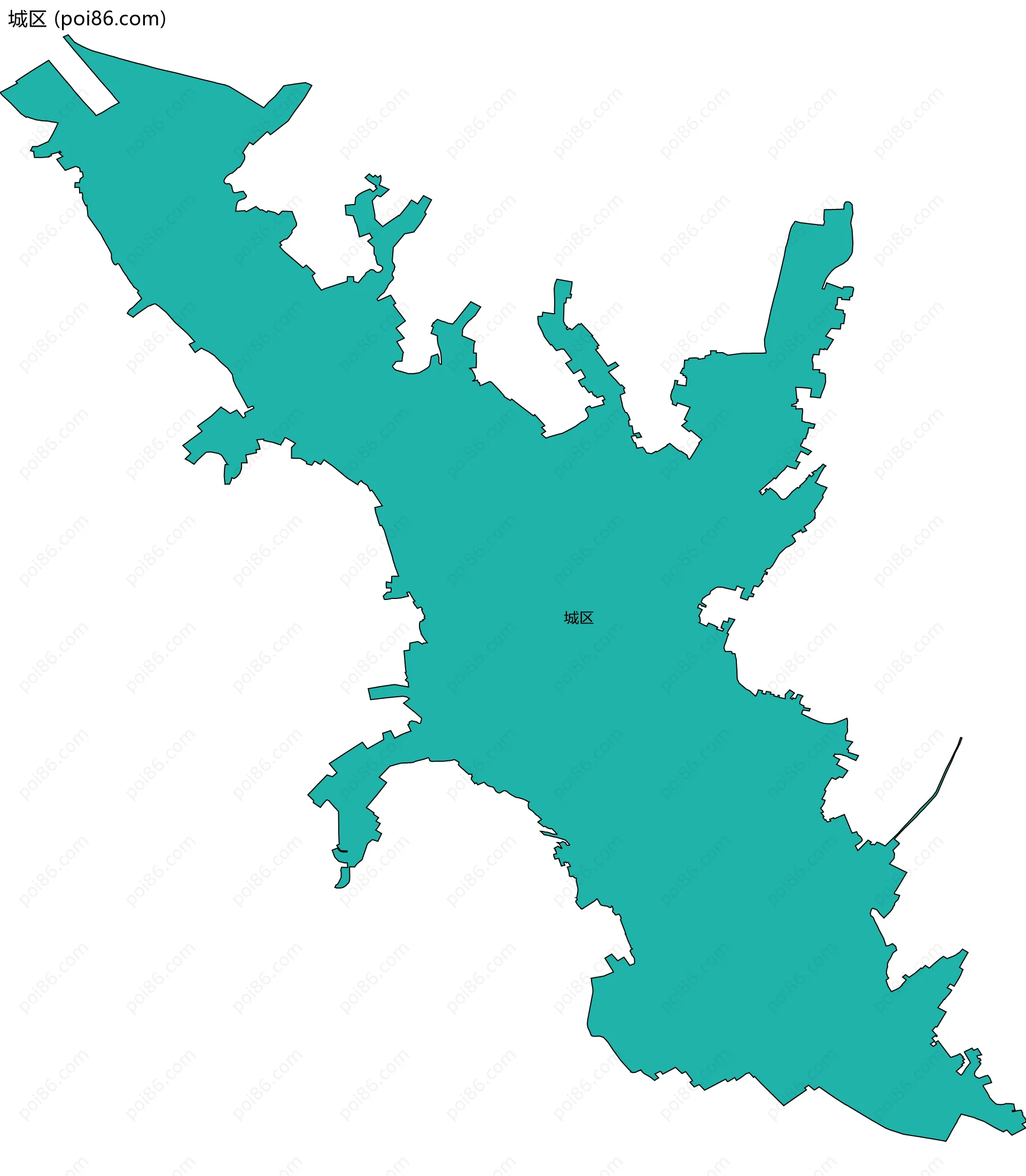 城区边界地图