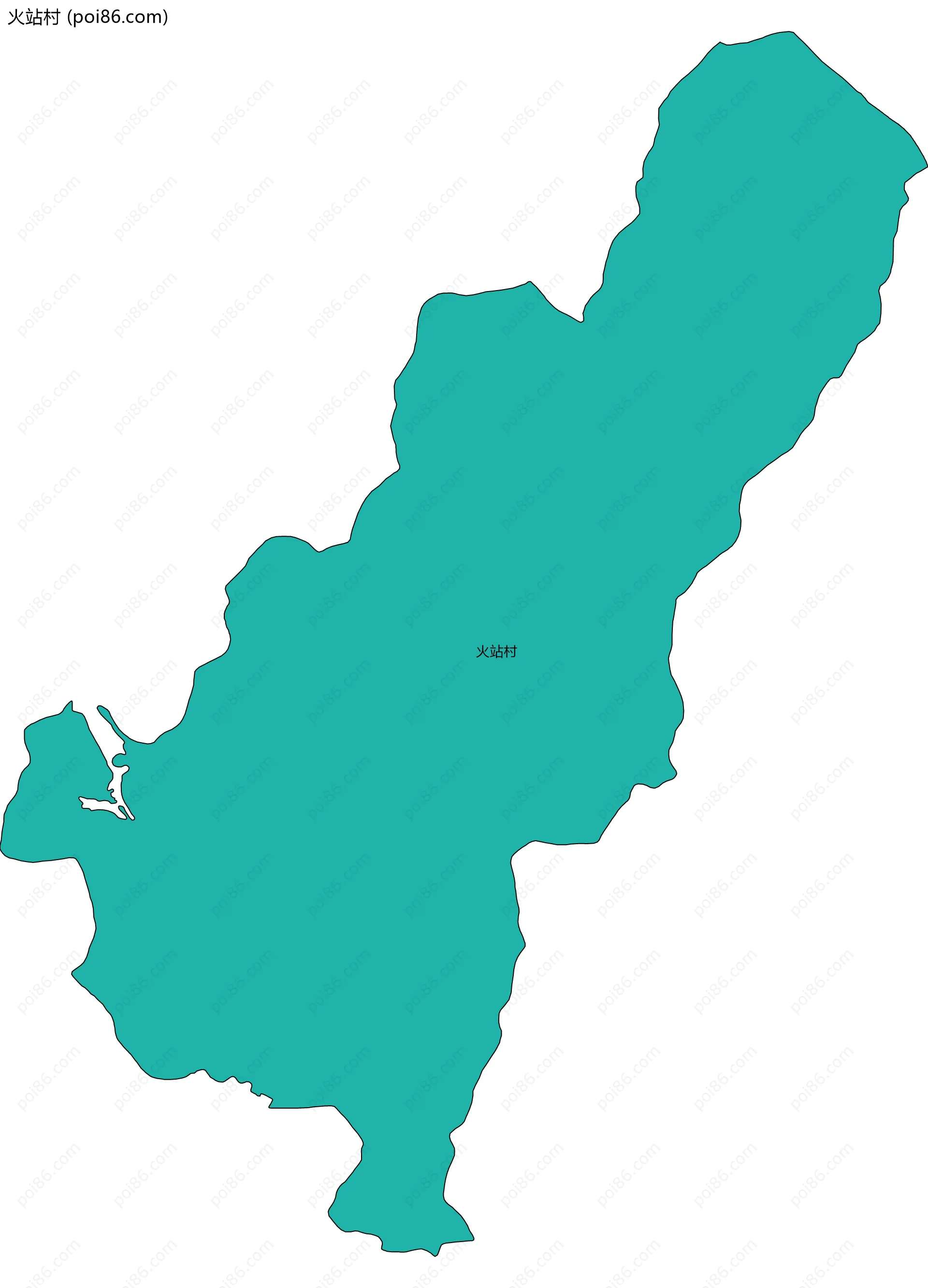 火站村边界地图