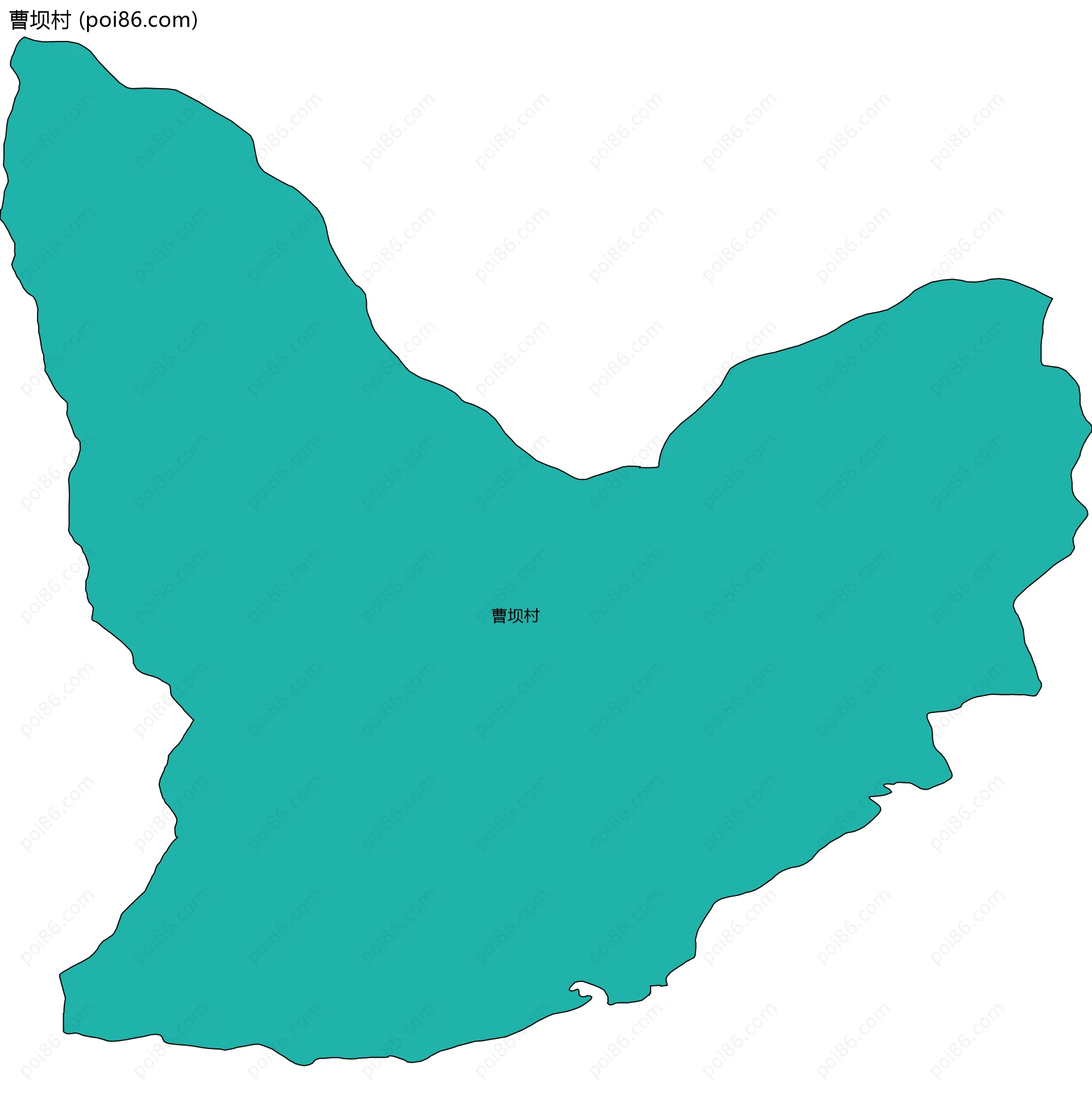 曹坝村边界地图