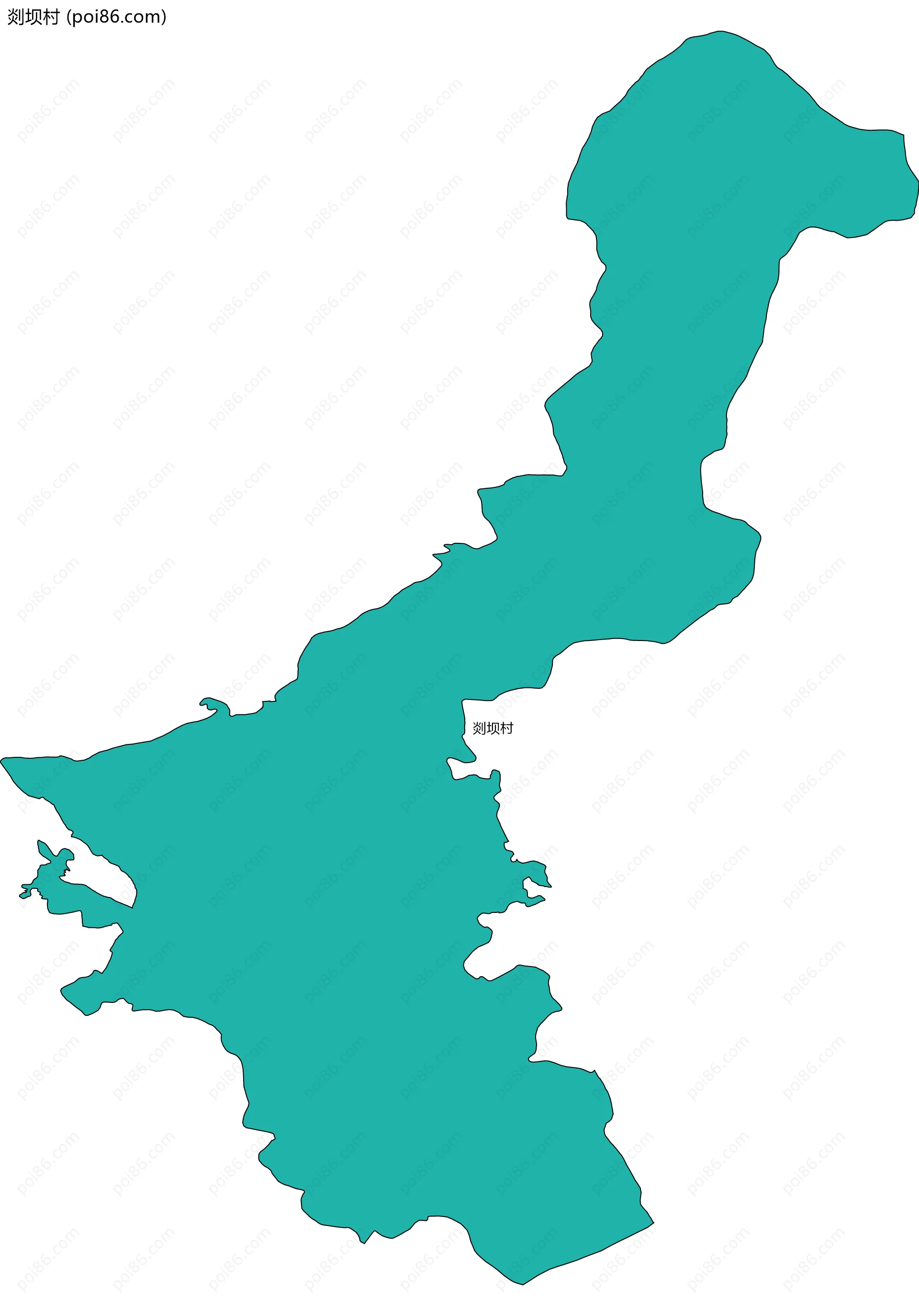 剡坝村边界地图