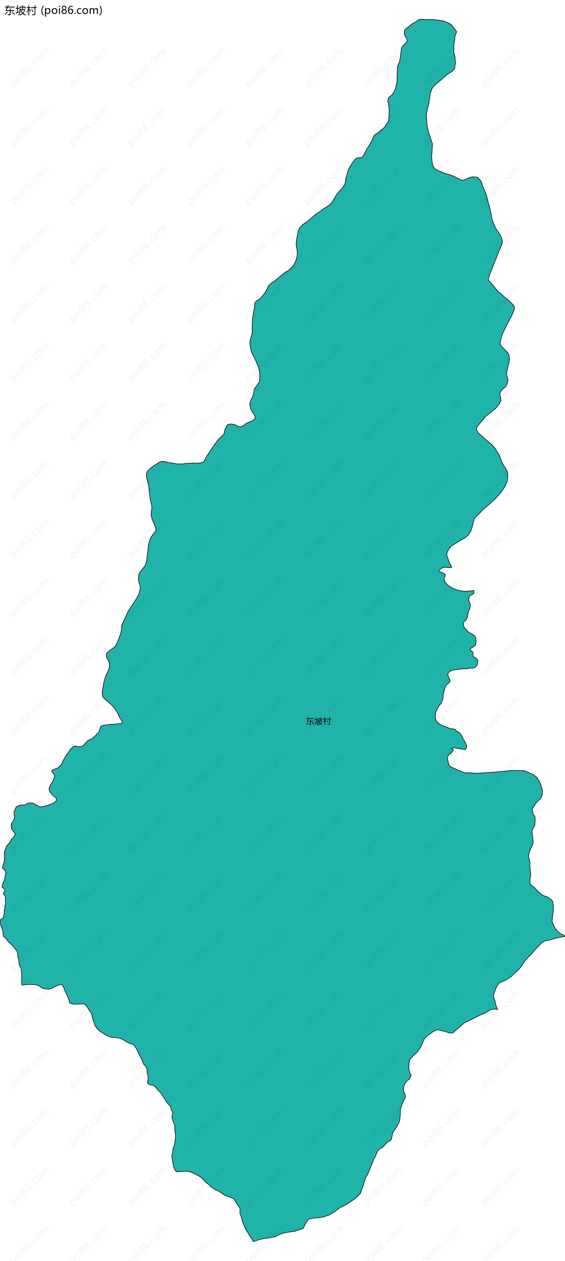 东坡村边界地图