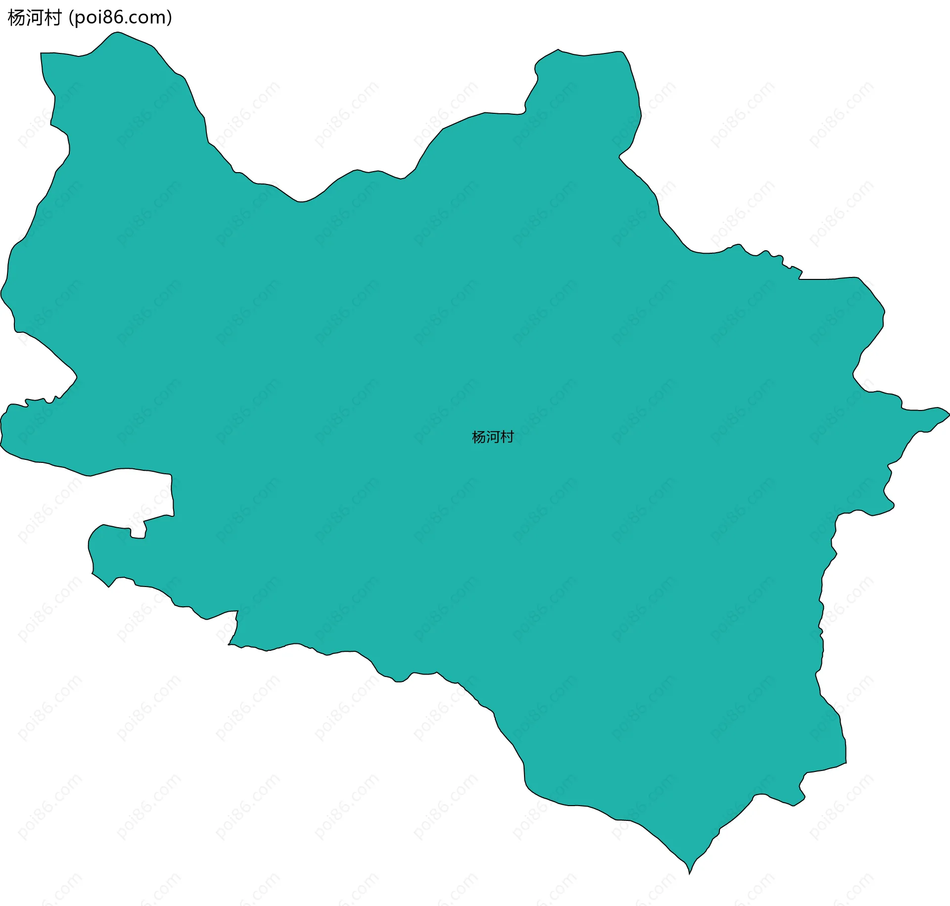 杨河村边界地图