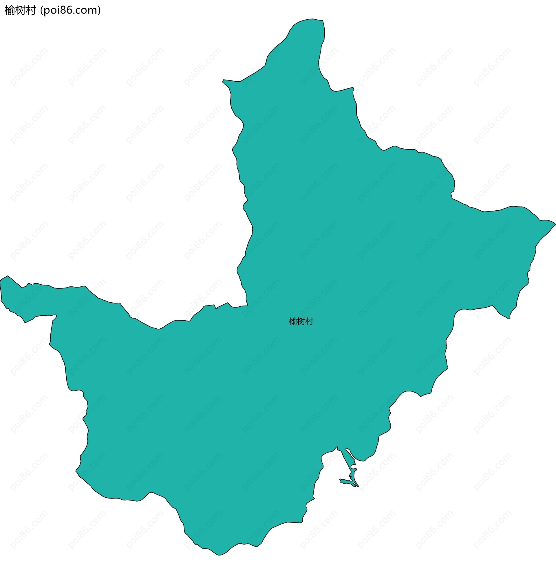 榆树村边界地图