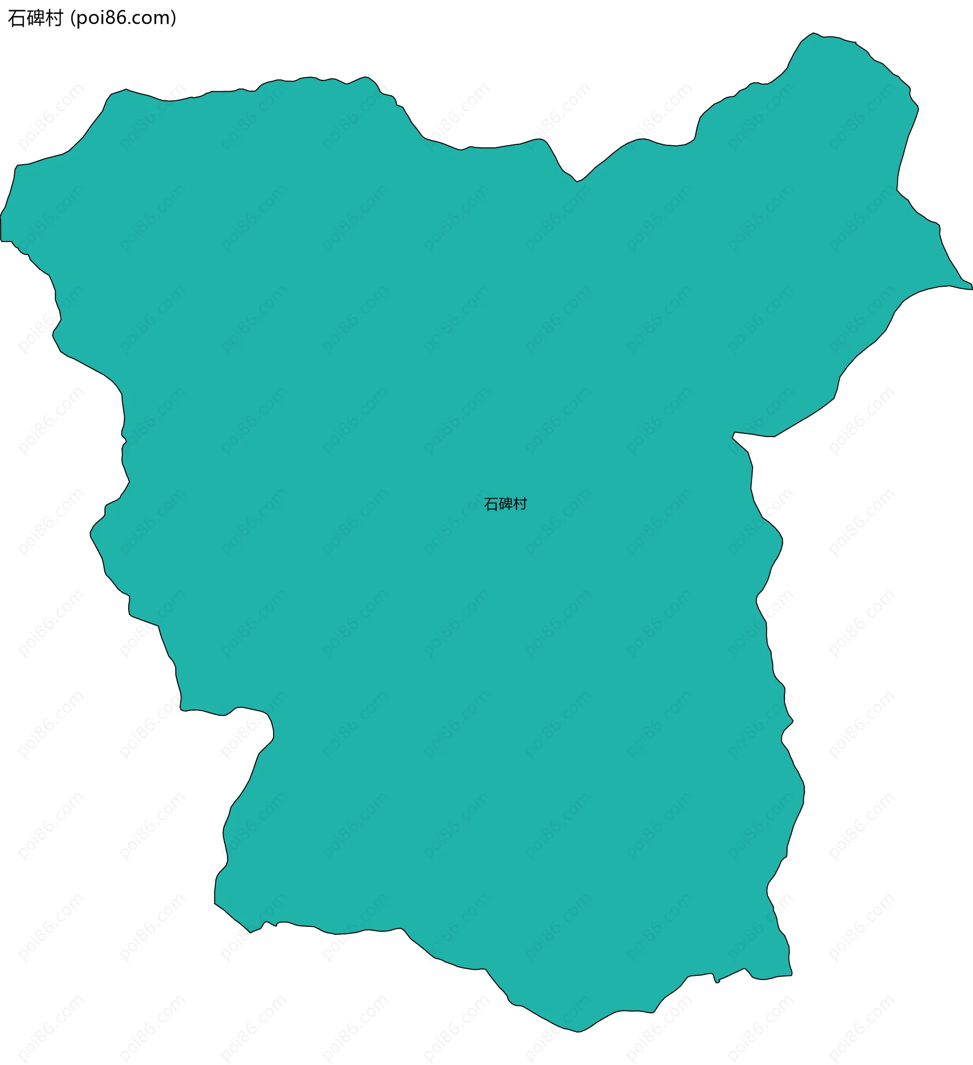 石碑村边界地图