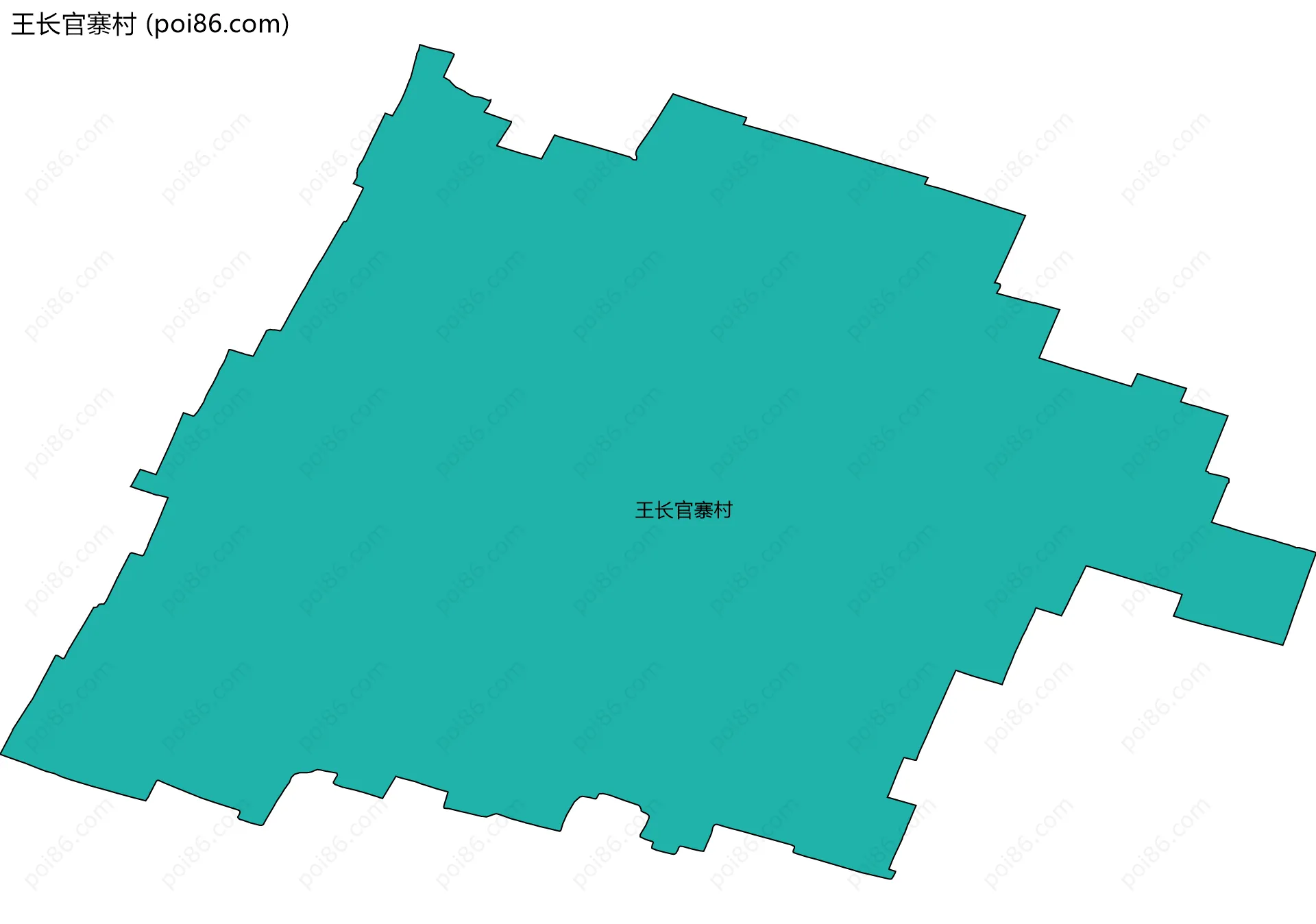 王长官寨村边界地图