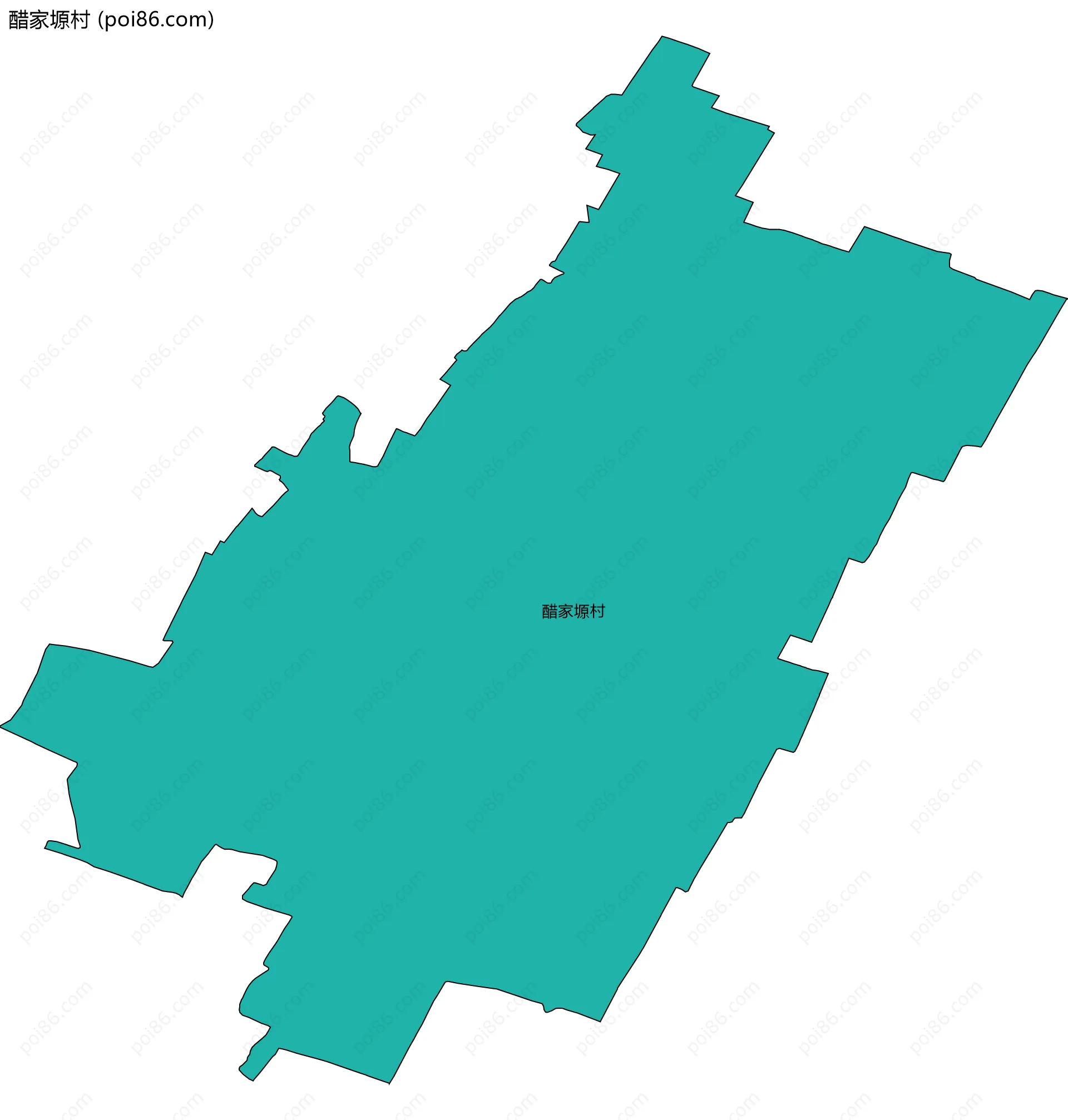 醋家塬村边界地图